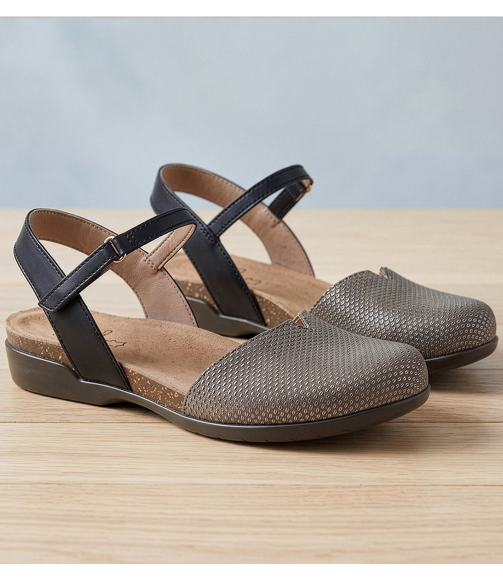 Dansko Rowan Leather Ankle Strap Mary Jane Clogs