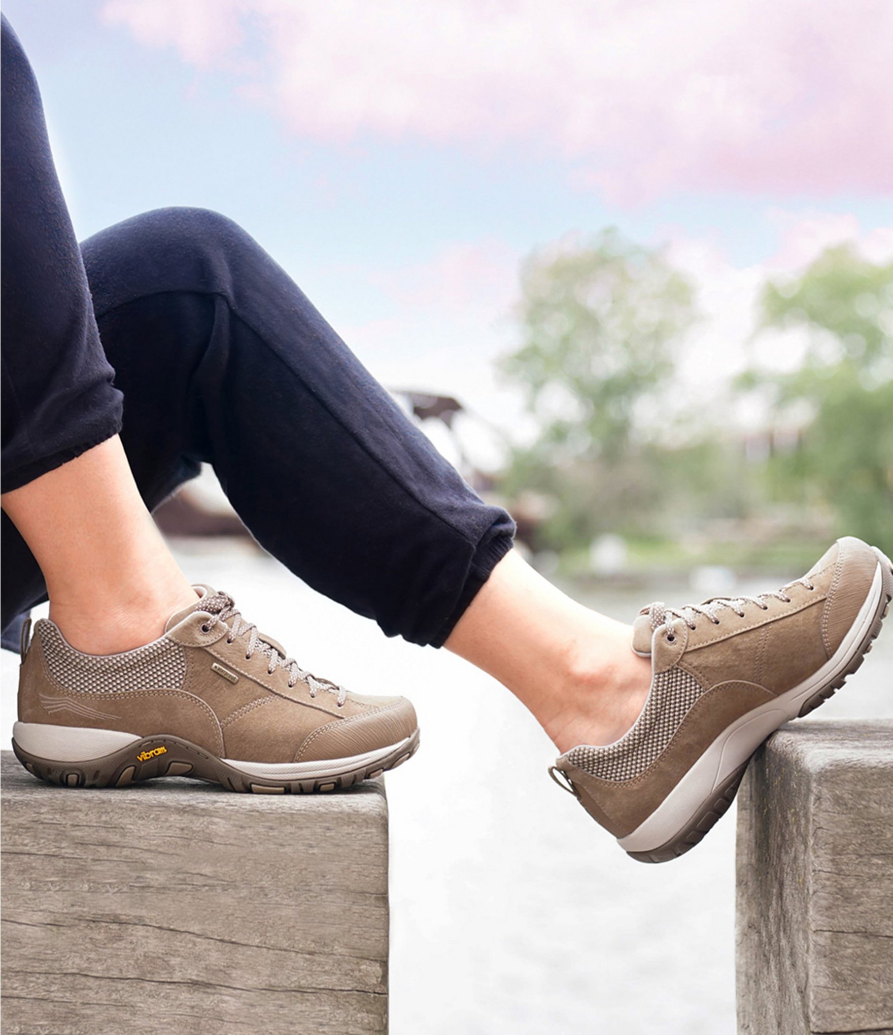 Dansko Women's Paisley Suede Waterproof Lace Up Sneakers