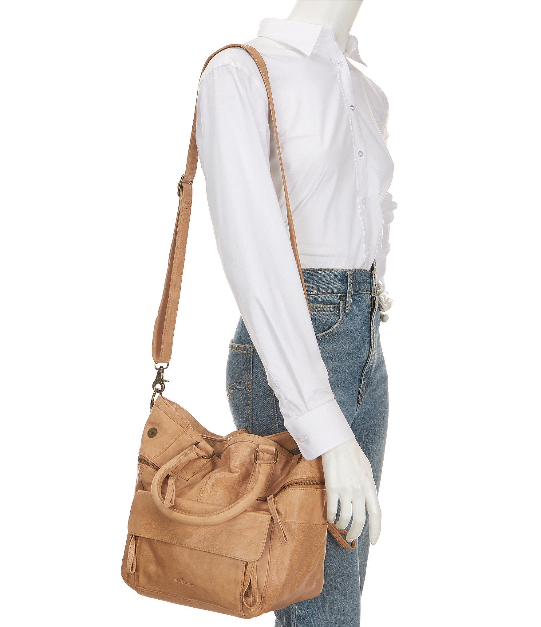 Day & Mood Hannah Small Leather Satchel Bag