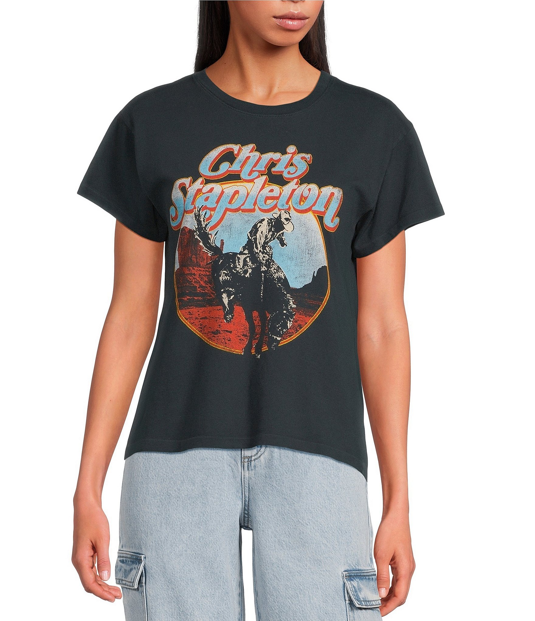 Daydreamers Madeline Long Sleeve Baby Tee Navy