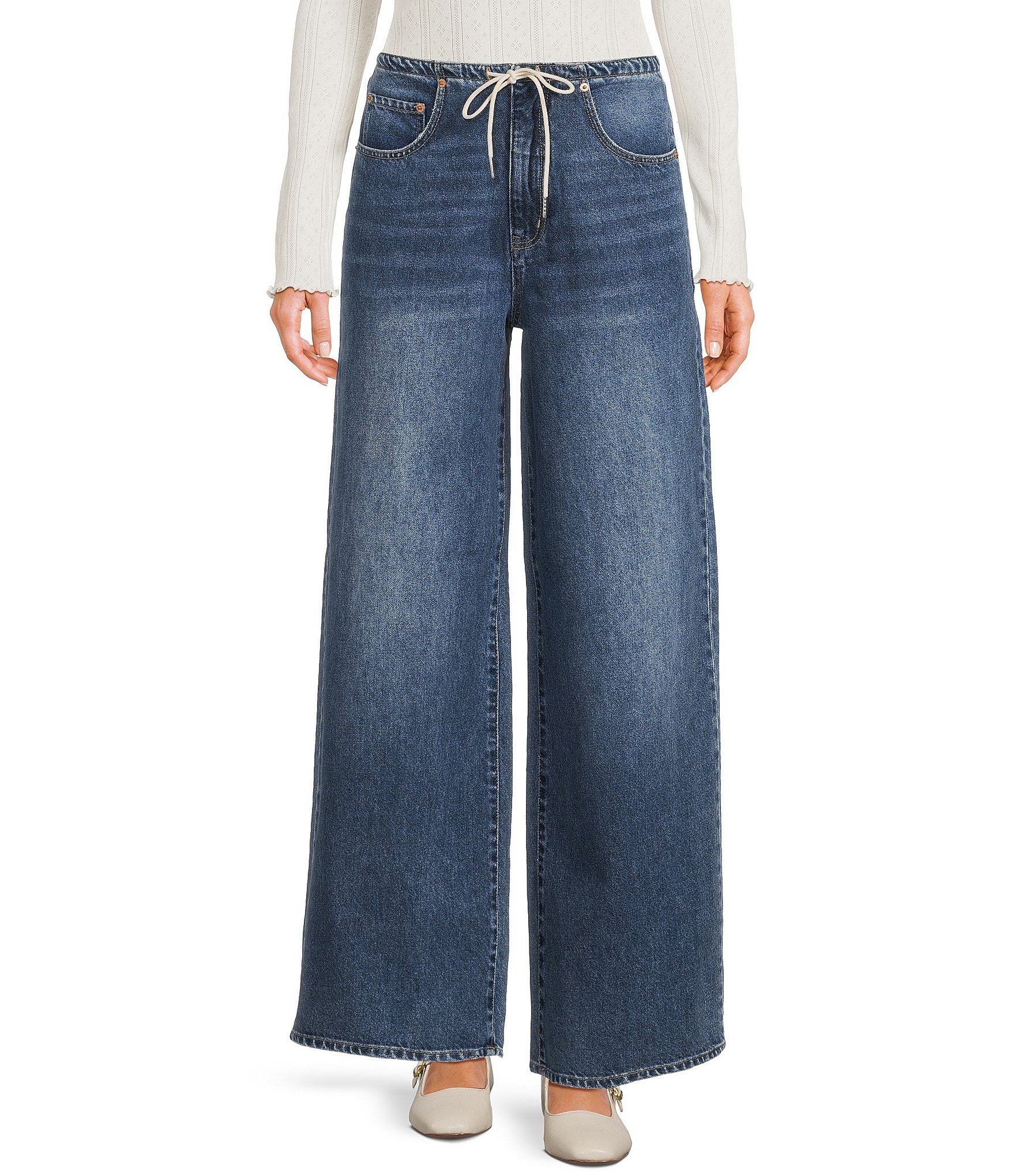 Daze Madison Mid Rise Drawstring Jeans