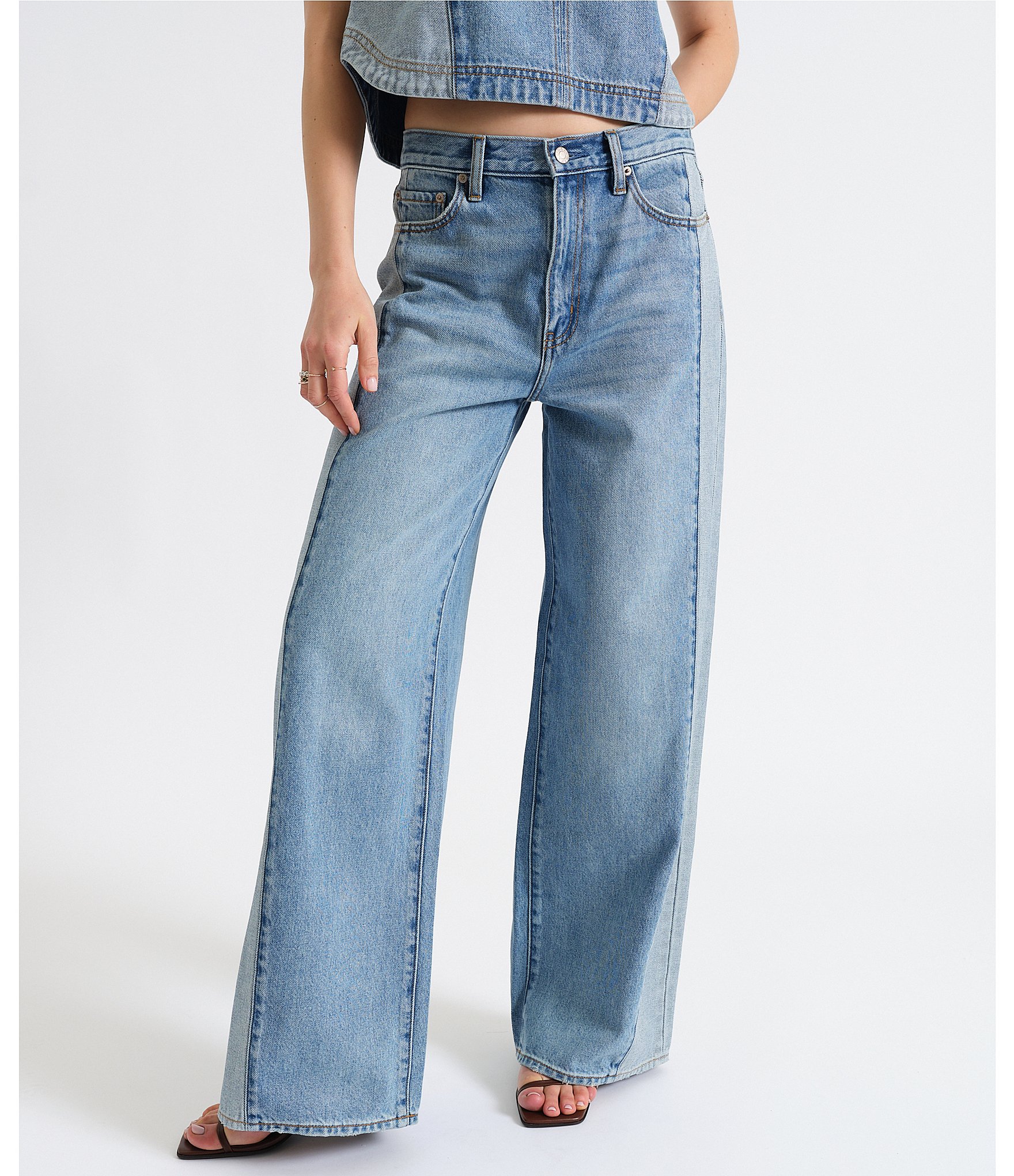 Daze The Wanderer Baggy Two Tone Jeans