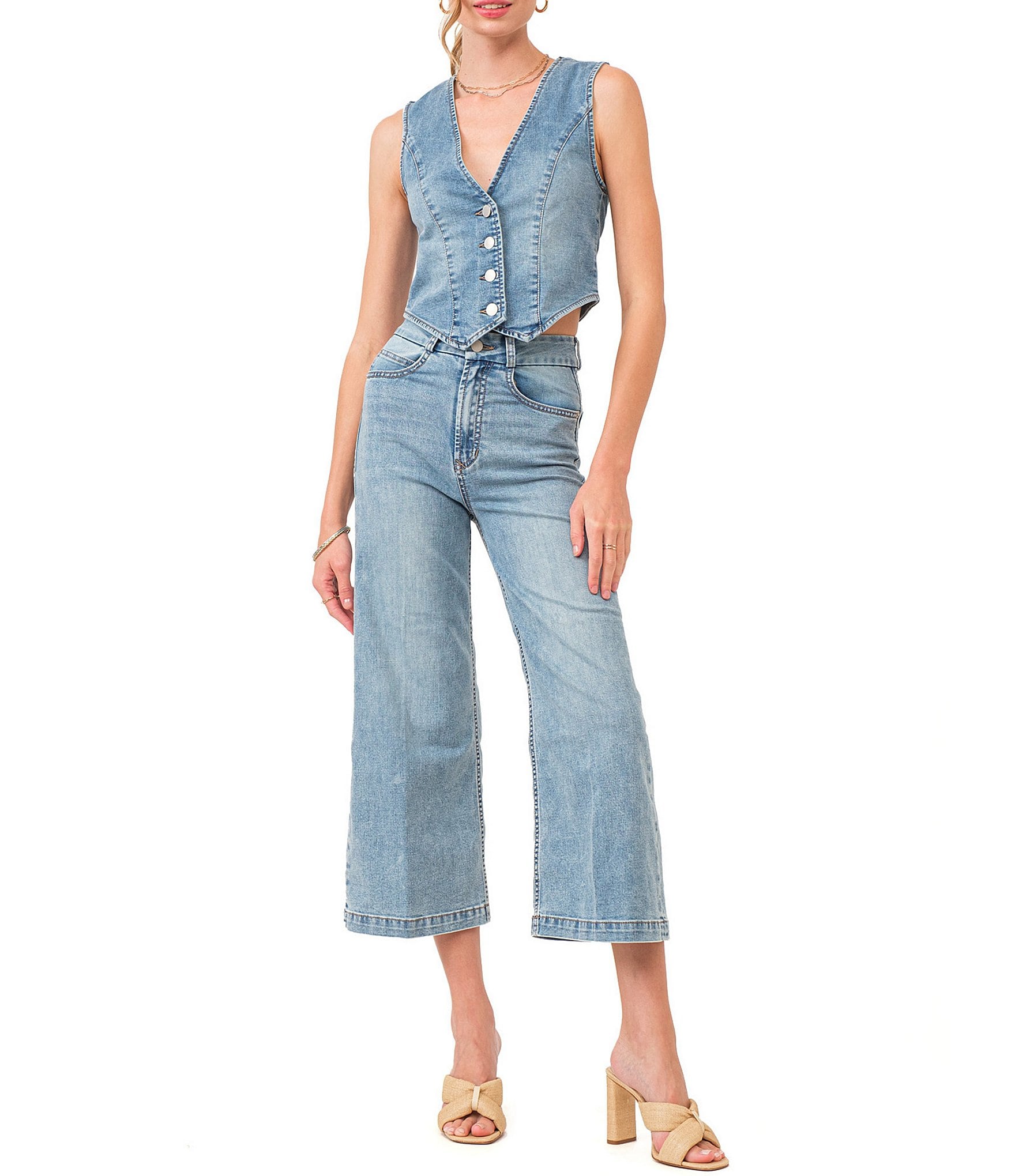 Dear John Norris Denim Princess Seam Sleeveless Vest