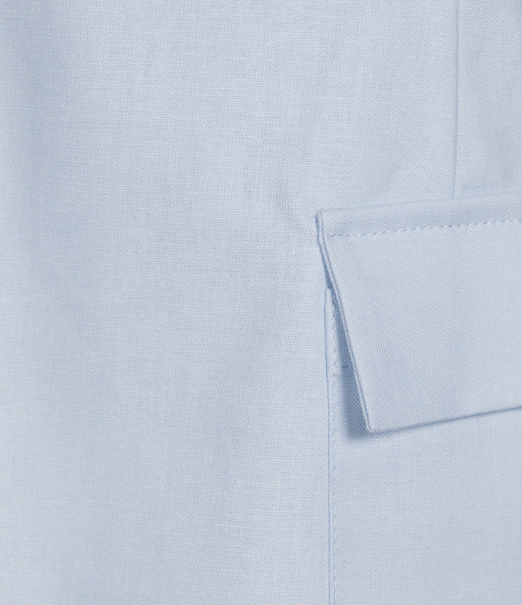 Dear Moon Linen Blend Front Pocketed Mini Dress