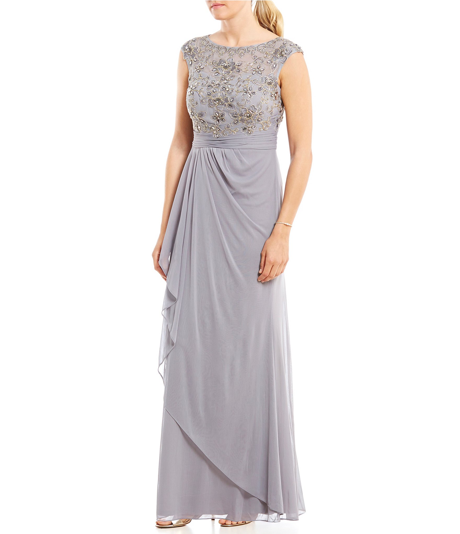 Decode 1.8 Beaded Illusion Bodice Gown | Dillards