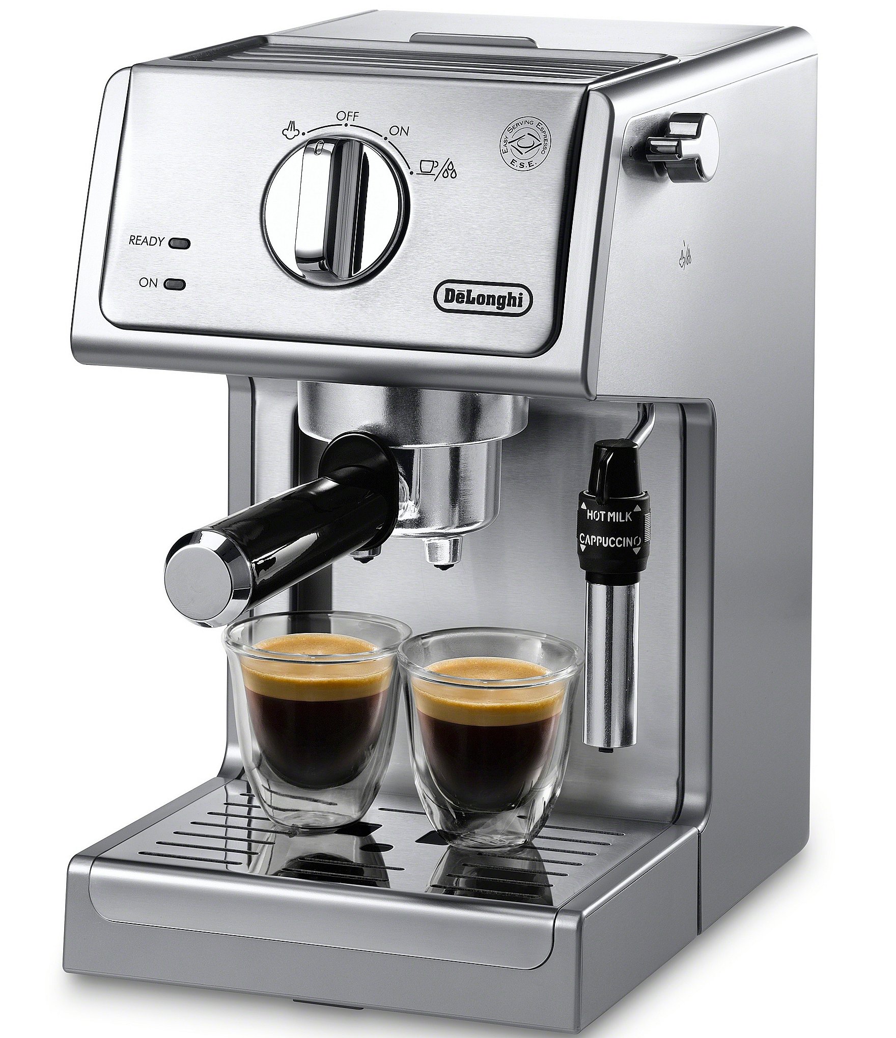 Capresso EC100 Espresso and Cappuccino Machine, Black/Silver