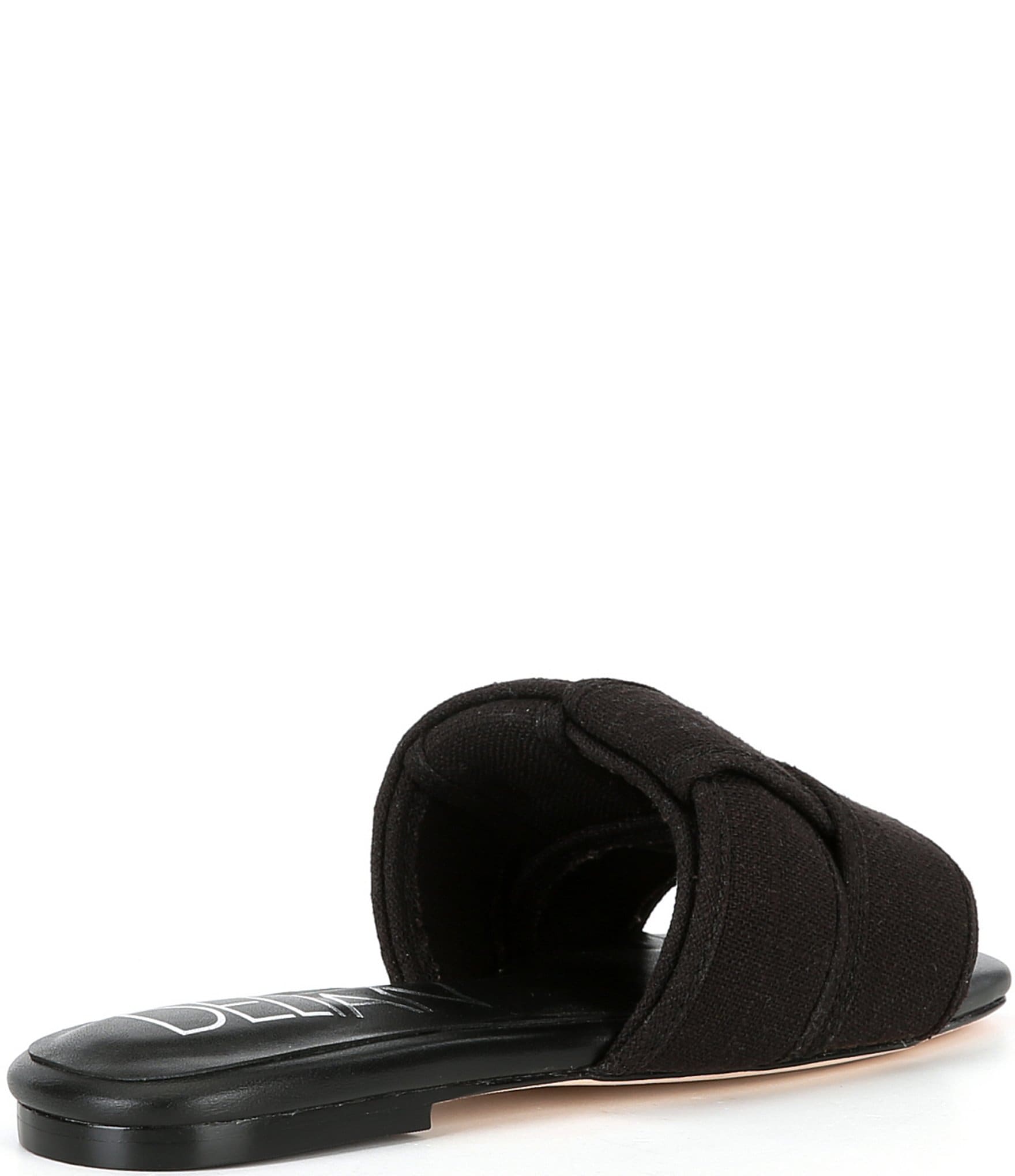 Deltan Ariel Woven Linen Flat Sandals