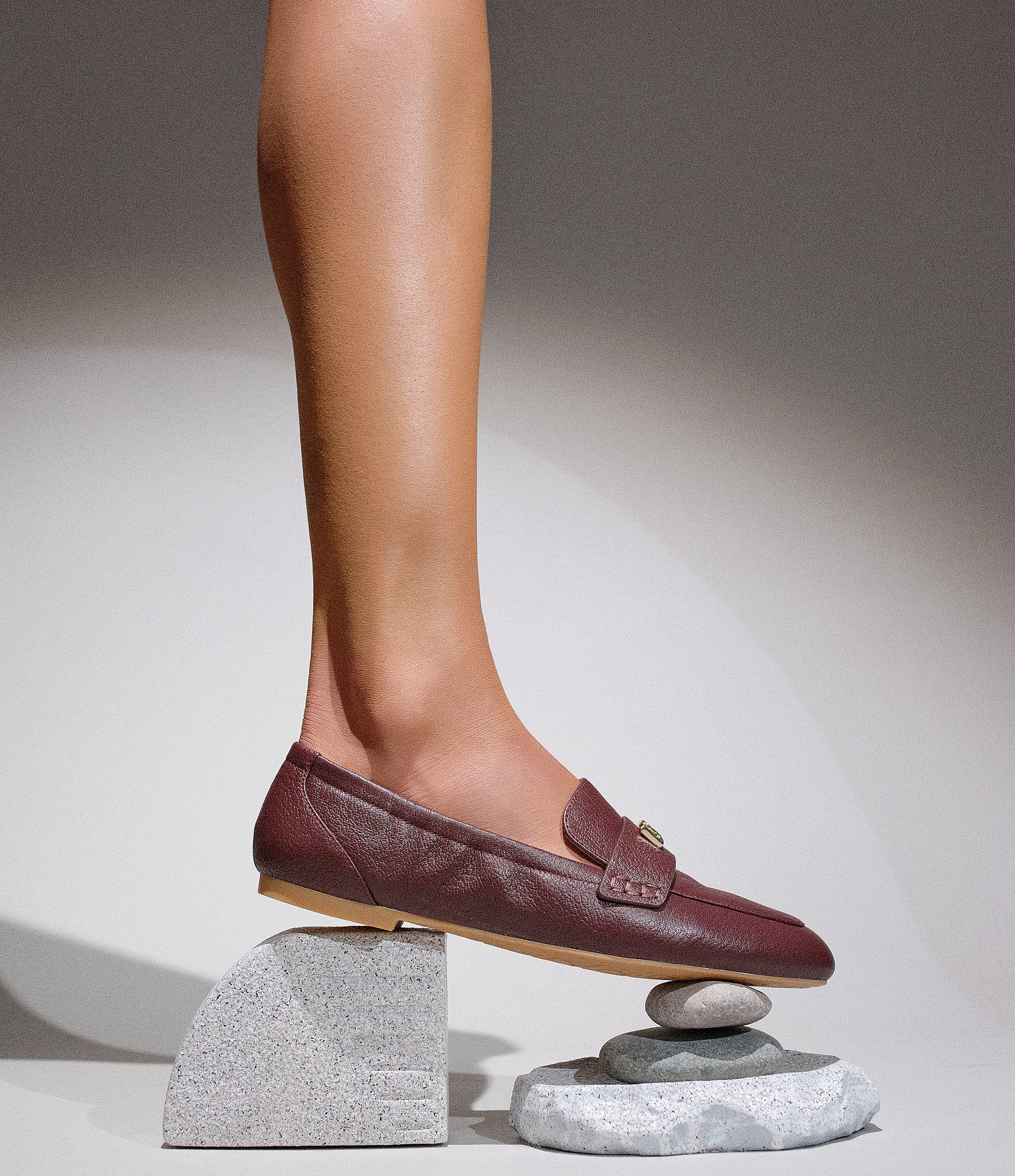 Deltan James Leather Logo Hardware Loafers