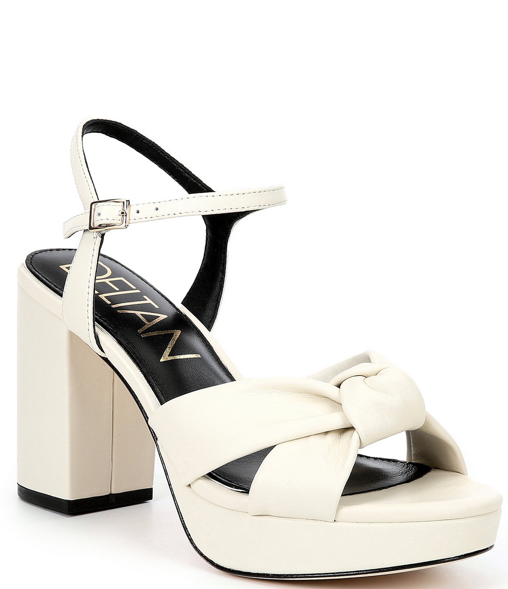 Deltan Stella Platform Leather Ankle Strap Dress Sandals | Dillard's