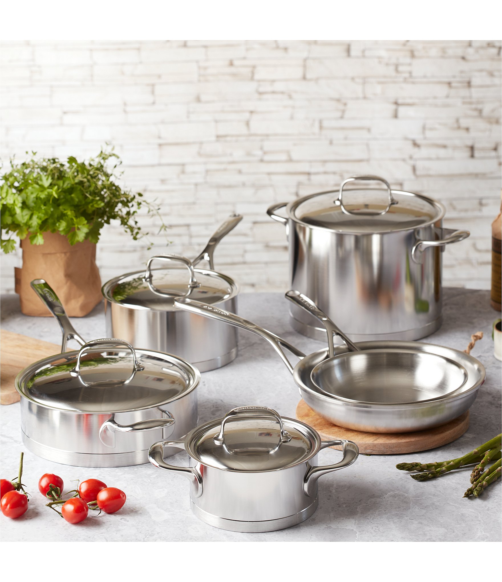 Demeyere Atlantis 7 Collection Stainless-Steel 10-Piece Cookware Set