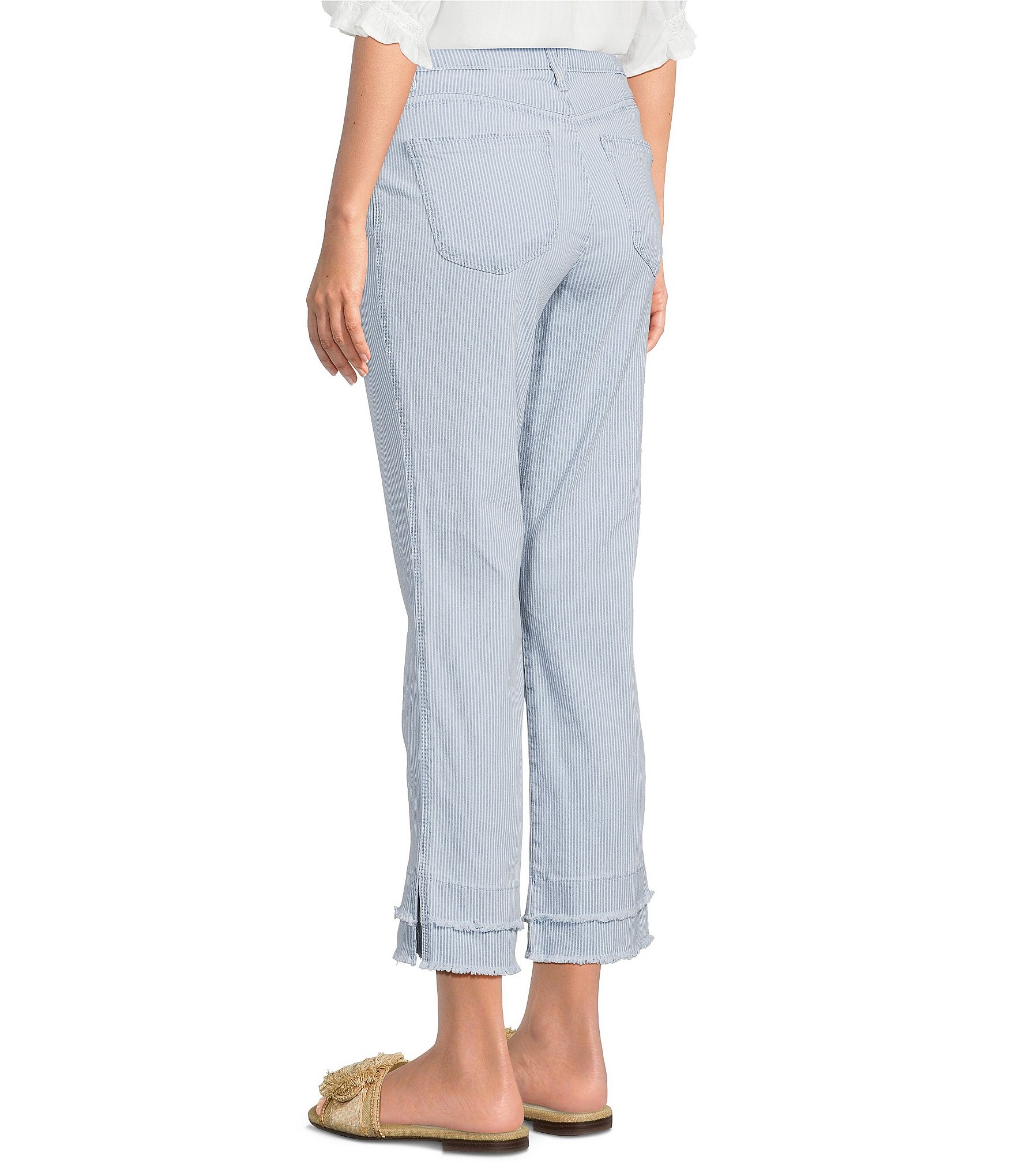 Democracy #double;Ab#double;solution® Kick & Flare Double Layer Fray Hem Cropped Jeans