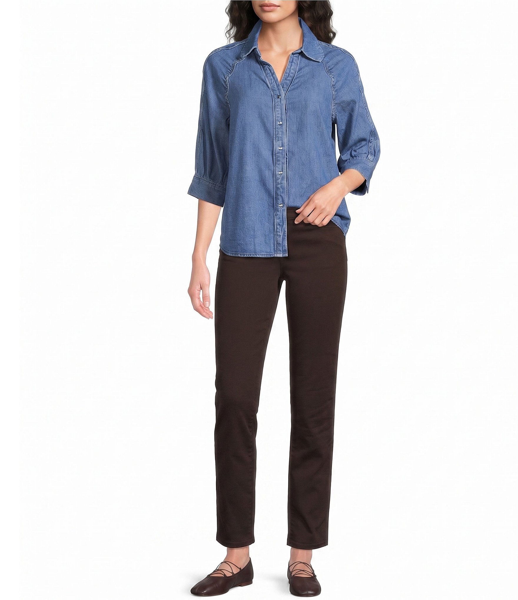 Democracy Petite Size #double;Ab#double;solution® 5-Pocket Straight Leg Pants