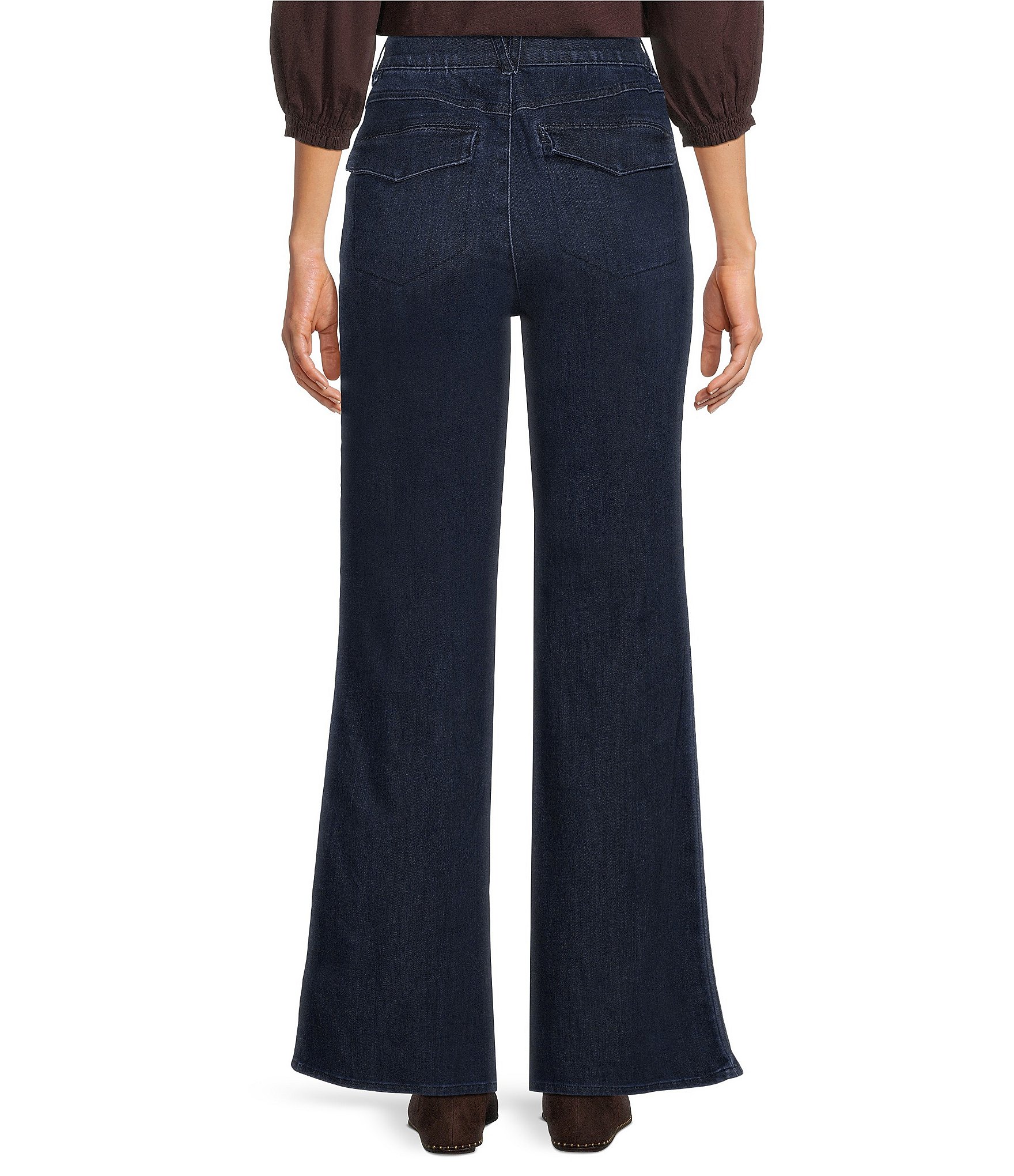Democracy Petite Size #double;AB#double;Solution Skyrise Double Seam Detail Boot Cut Trousers