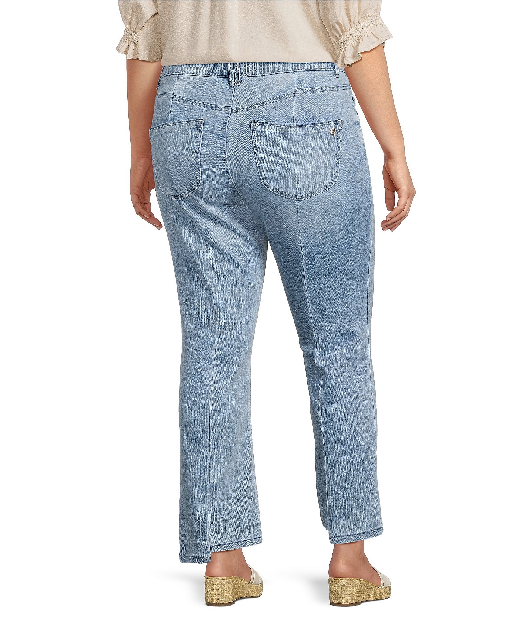 Democracy Plus Size #double;Ab#double;solution® Skyrise Step Hem Wide Leg Jeans