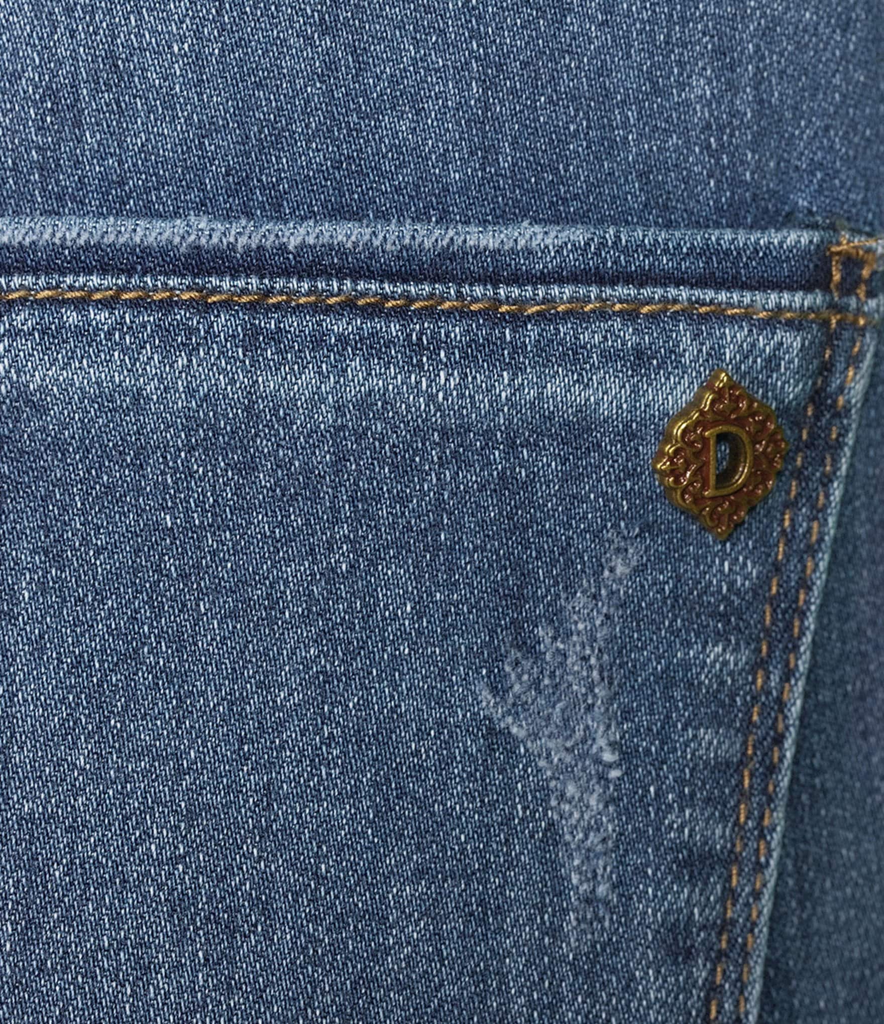 Democracy Stretch Kick Flare Double Layer Fray Hem Crop Jeans