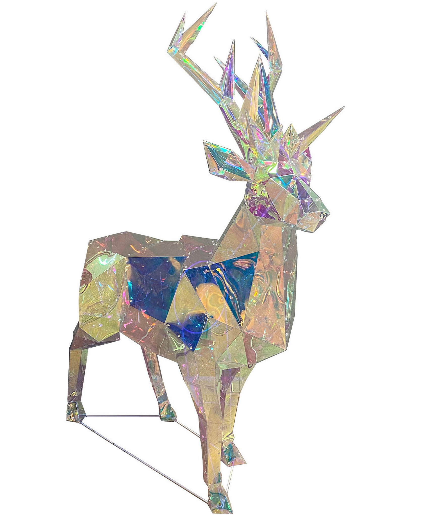 Department 56 Christmas Basic LED Lighted Prism Holiday Medium Deer ...