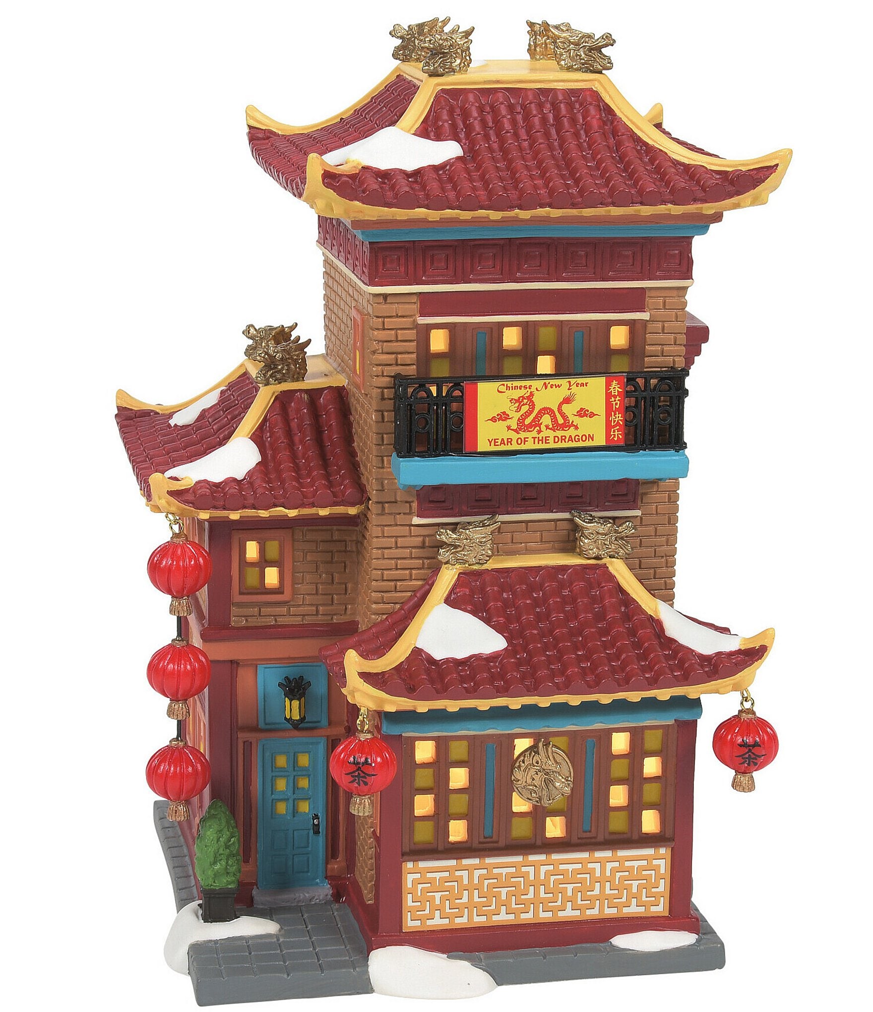 Department 56 Christmas in the City Village Lunar Dragon Tea House Lit ...