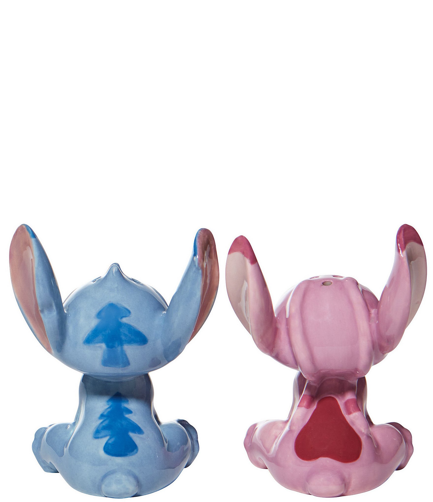 Department 56 Disney Ceramic Collection Stitch and Angel Salt & Pepper Set