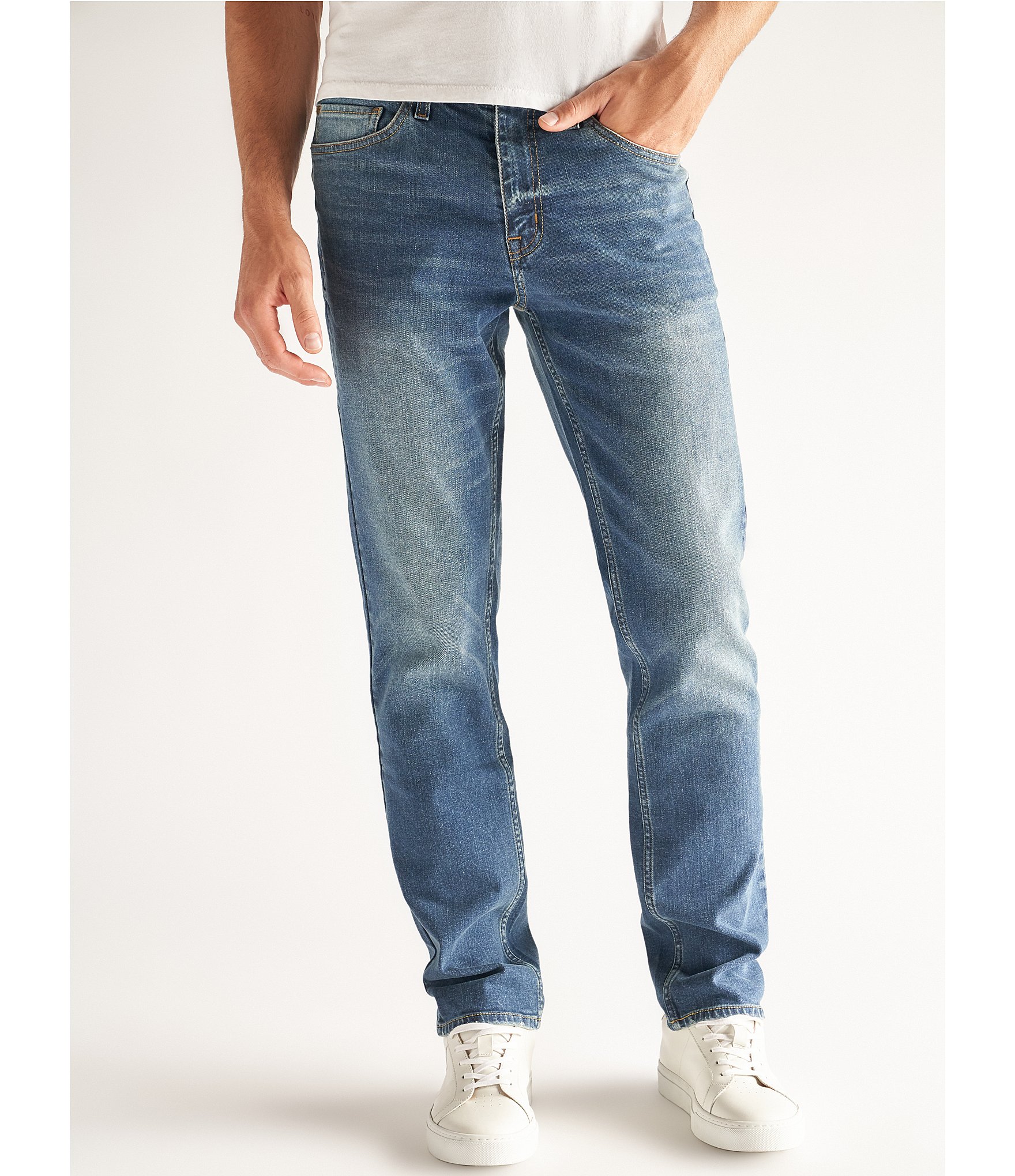 Devil-Dog Dungarees Ash Wash Performance Slim-Straight Fit Denim Jeans ...