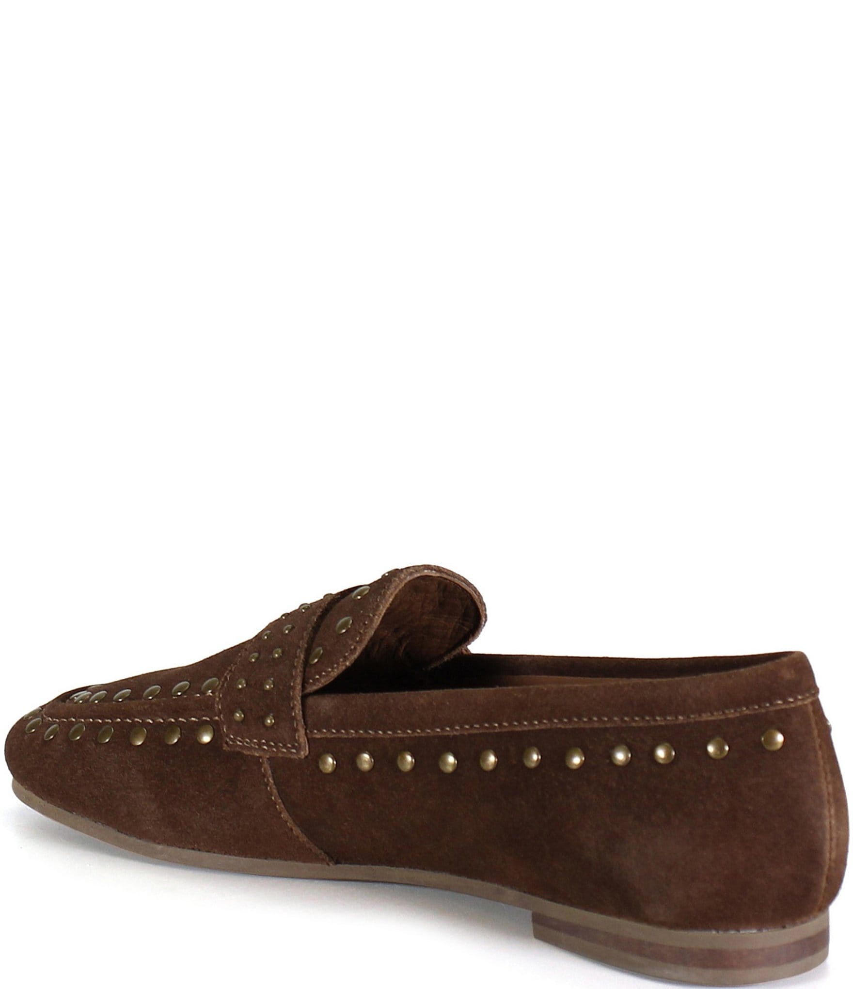Diba True Can Yon Studded Suede Square Toe Loafers