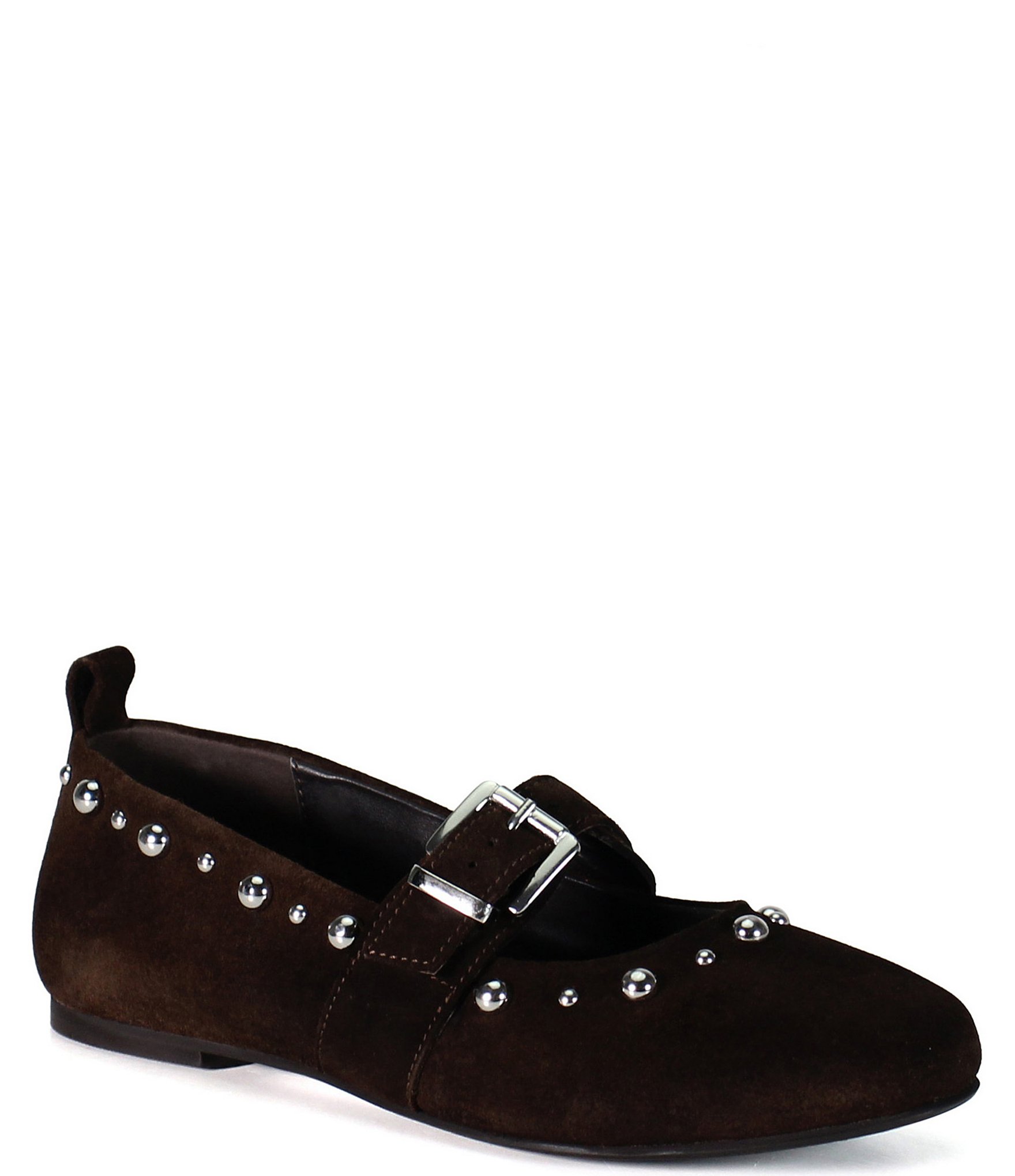 Diba True Exec Utive Suede Studded Mary Jane Ballet Flats