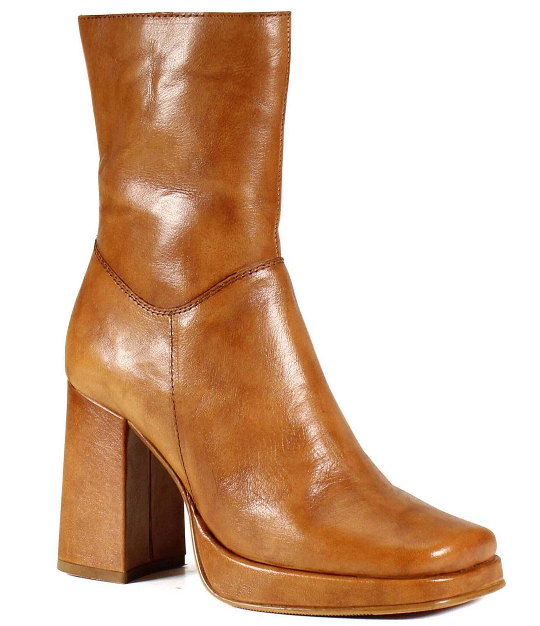 Diba True Mont Pelier Leather Platform Booties Dillard s