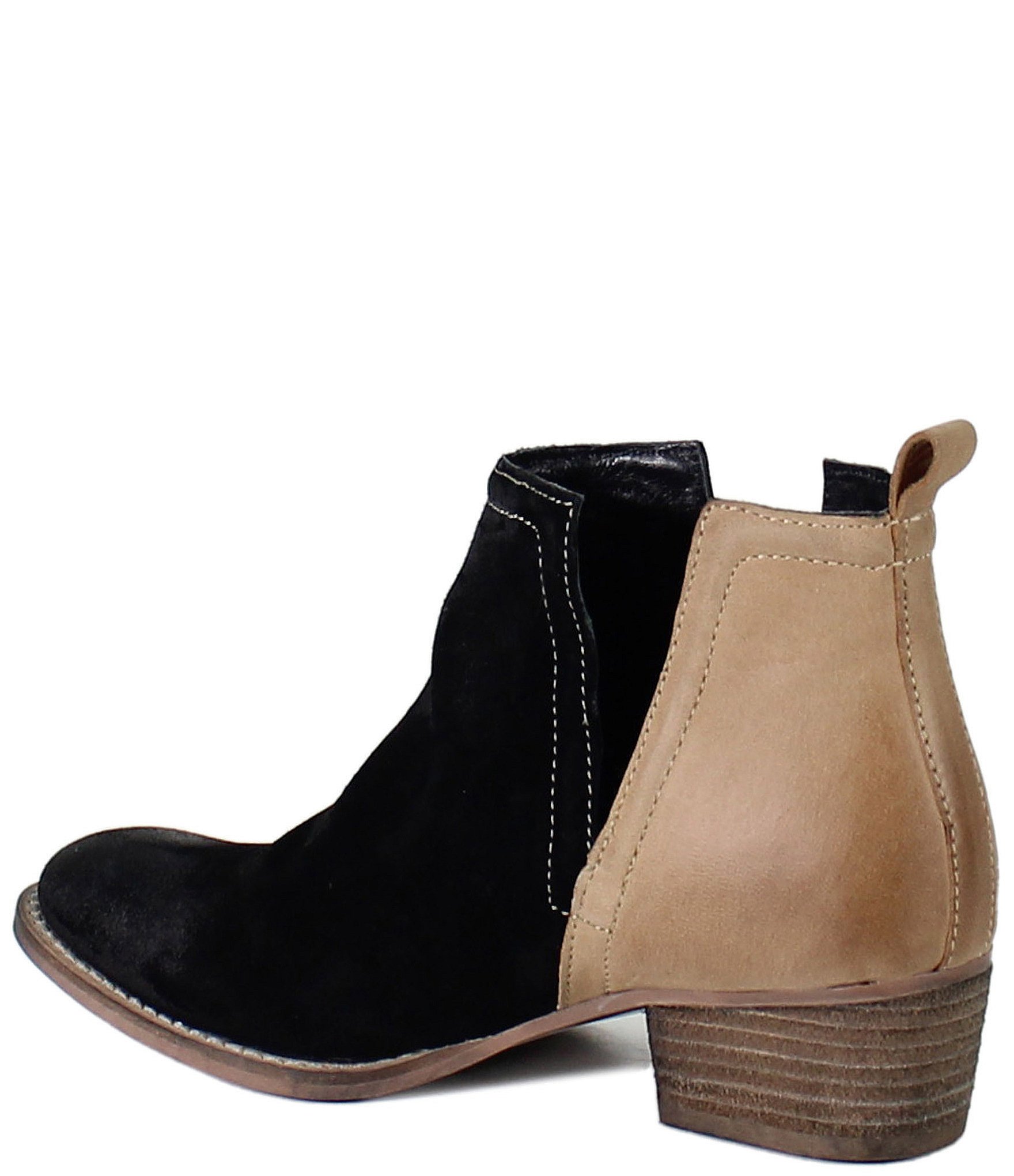 Diba True Stop By Suede Two Tone Western Booties