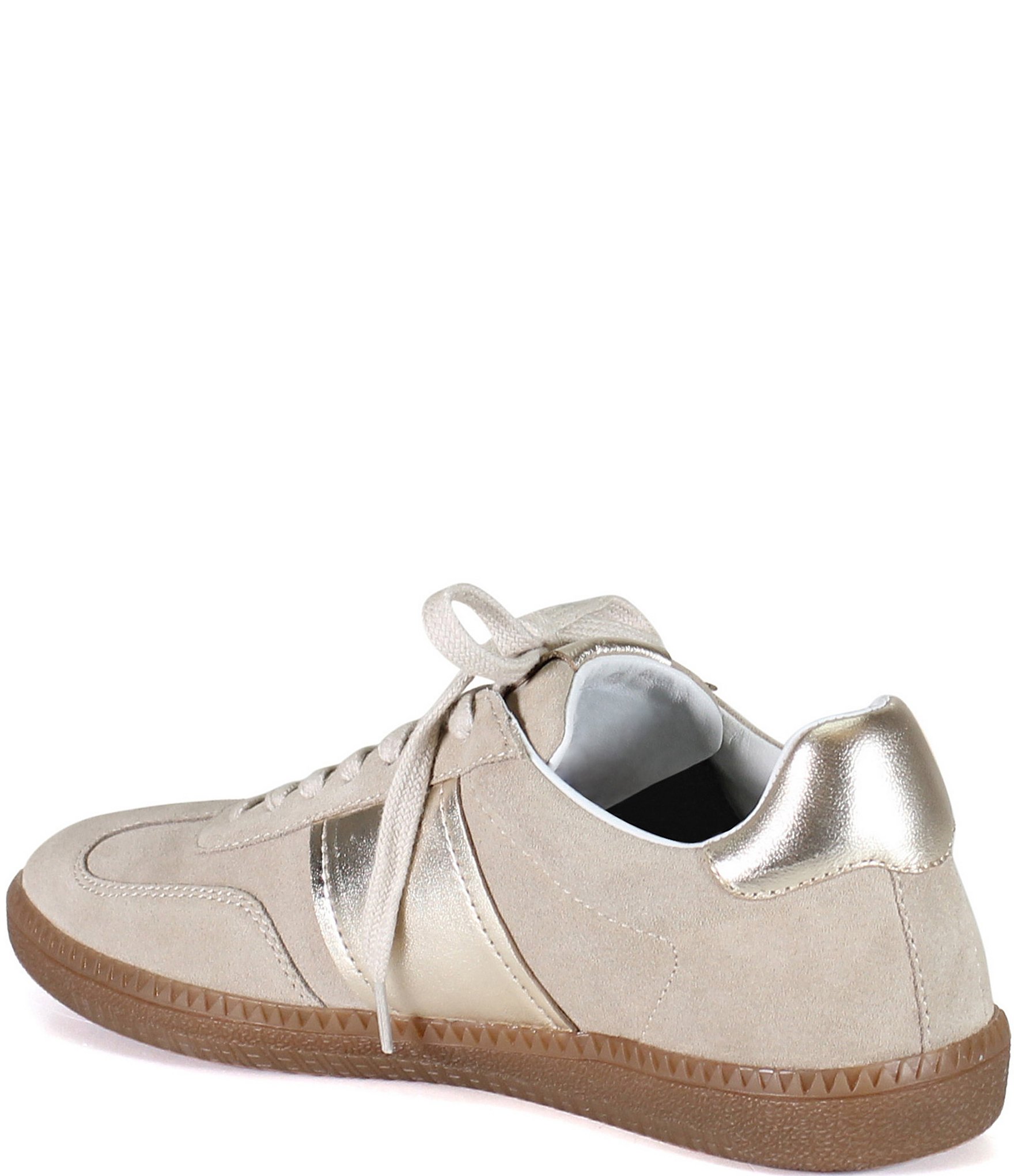 Diba True This Tle Suede Metallic Trim Gum Sole Sneakers