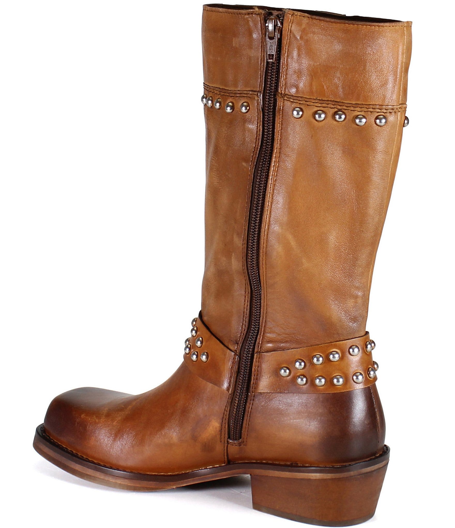 Diba True Val Uable Leather Studded Harness Boots