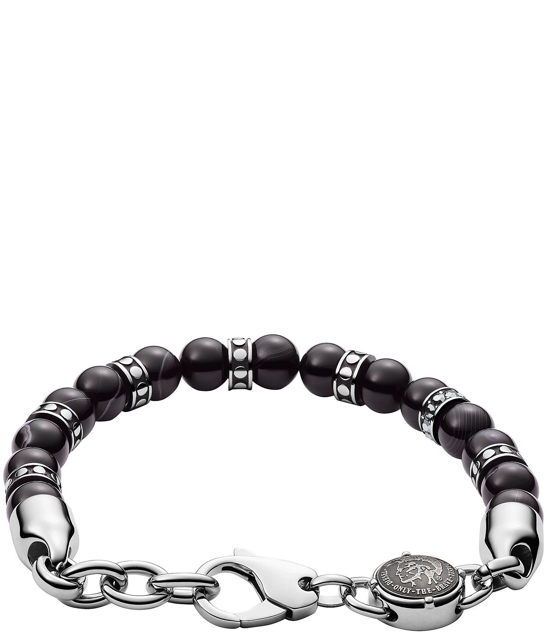 Diesel Men's Beaded Agate Line Bracelet
