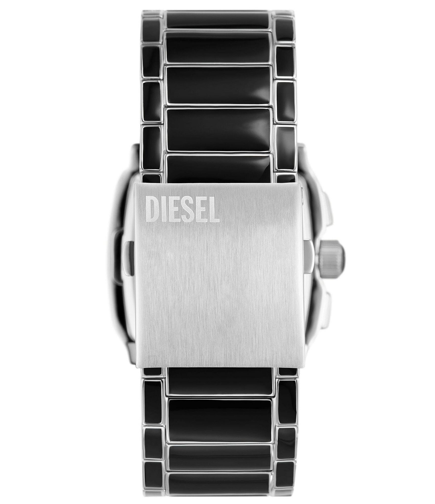 Diesel Men's Cliffhanger Chronograph Black Lacquer and Stainless Steel Bracelet Watch