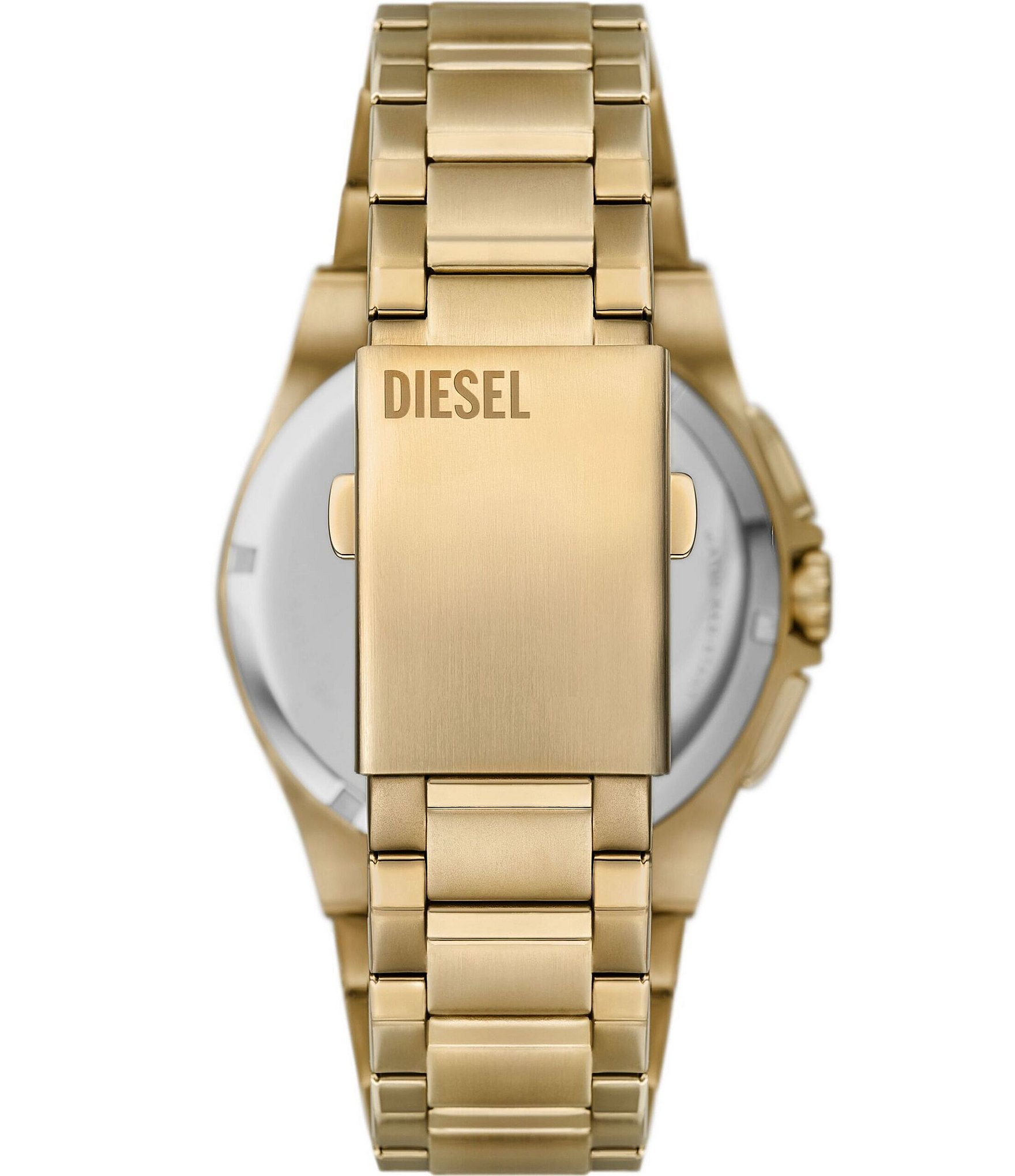 Diesel Men's Framed Chronograph Gold-Tone Stainless Steel Bracelet Watch