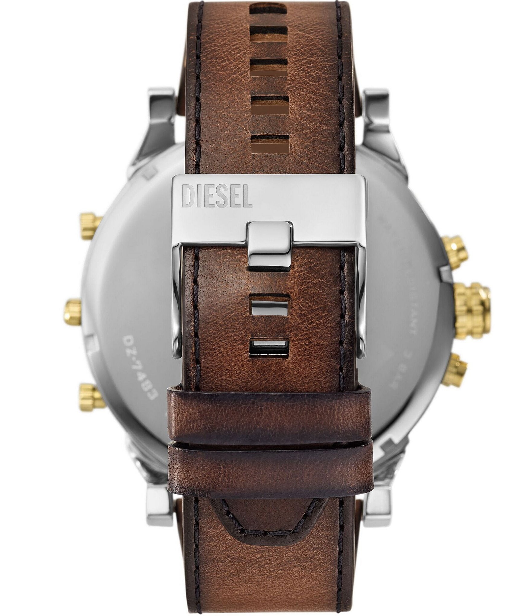 Diesel Men's Mr. Daddy 2.0 Chronograph Two Tone Brown Leather Strap Watch