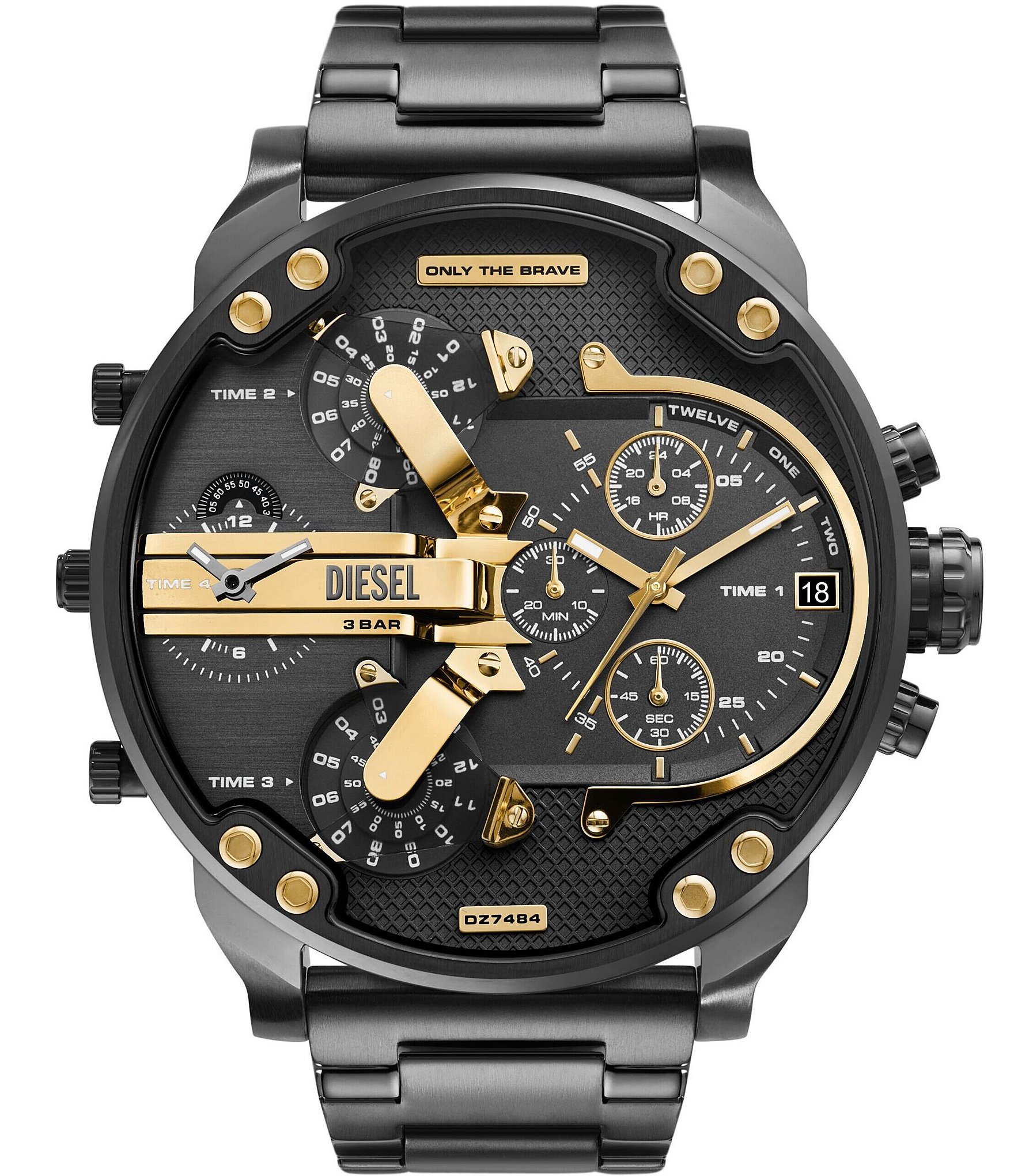 Diesel Men's Mr. Daddy Chronograph Gunmetal Stainless Steel Bracelet Watch