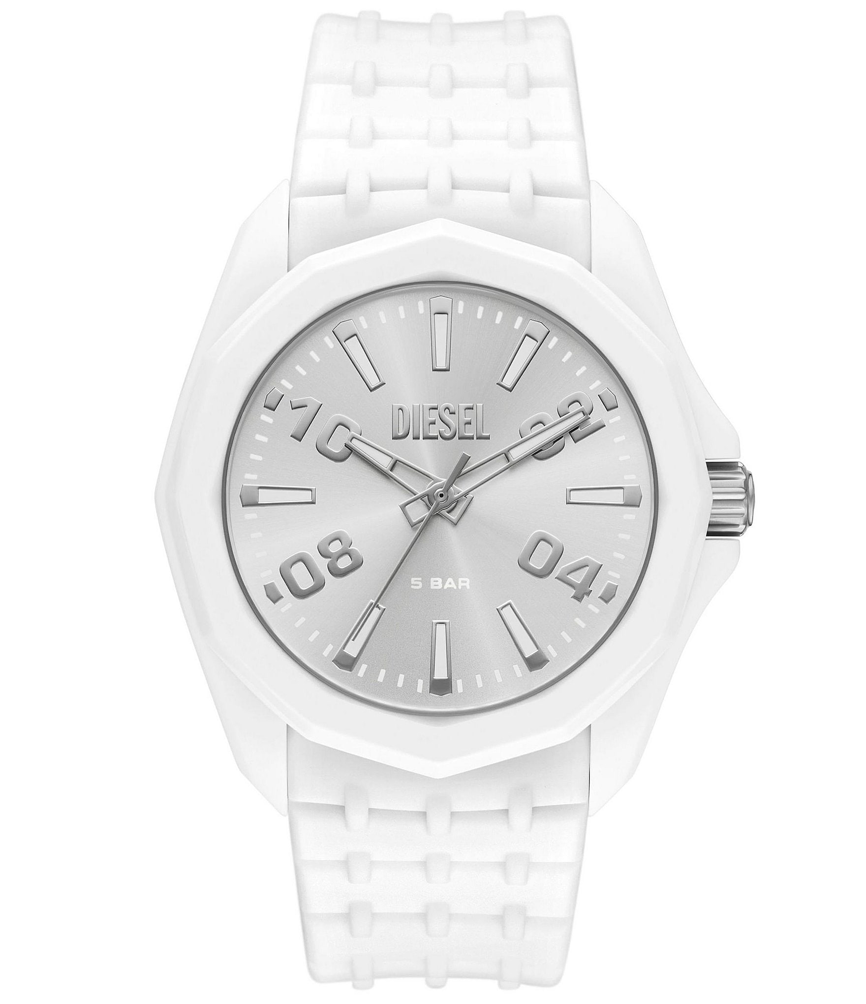 Diesel Men's Stinger Three-Hand Black Silicone Strap Watch