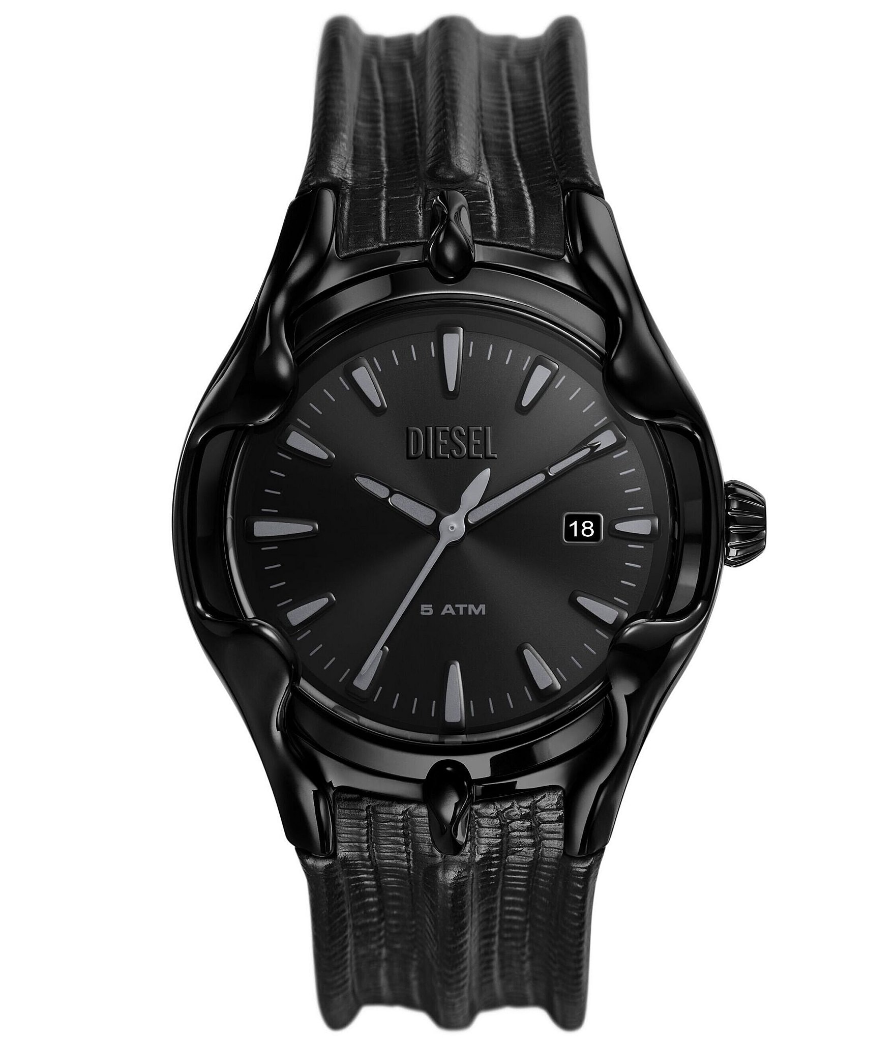 Diesel men's watch leather strap best sale