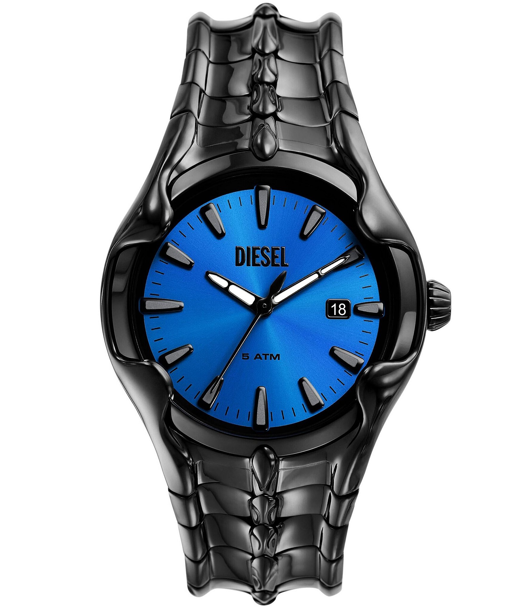 Diesel Men's Chronograph Mega Chief Black Stainless Steel Bracelet Watch  51mm | MainPlace Mall