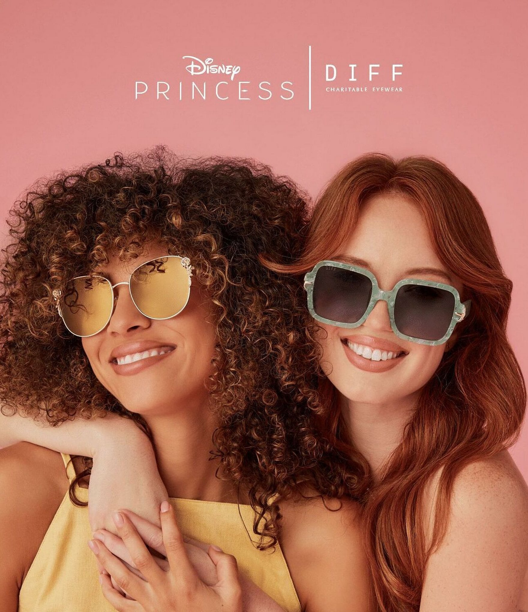 DIFF Eyewear x Disney Princess Women's Ariel 54mm Square Polarized Sunglasses