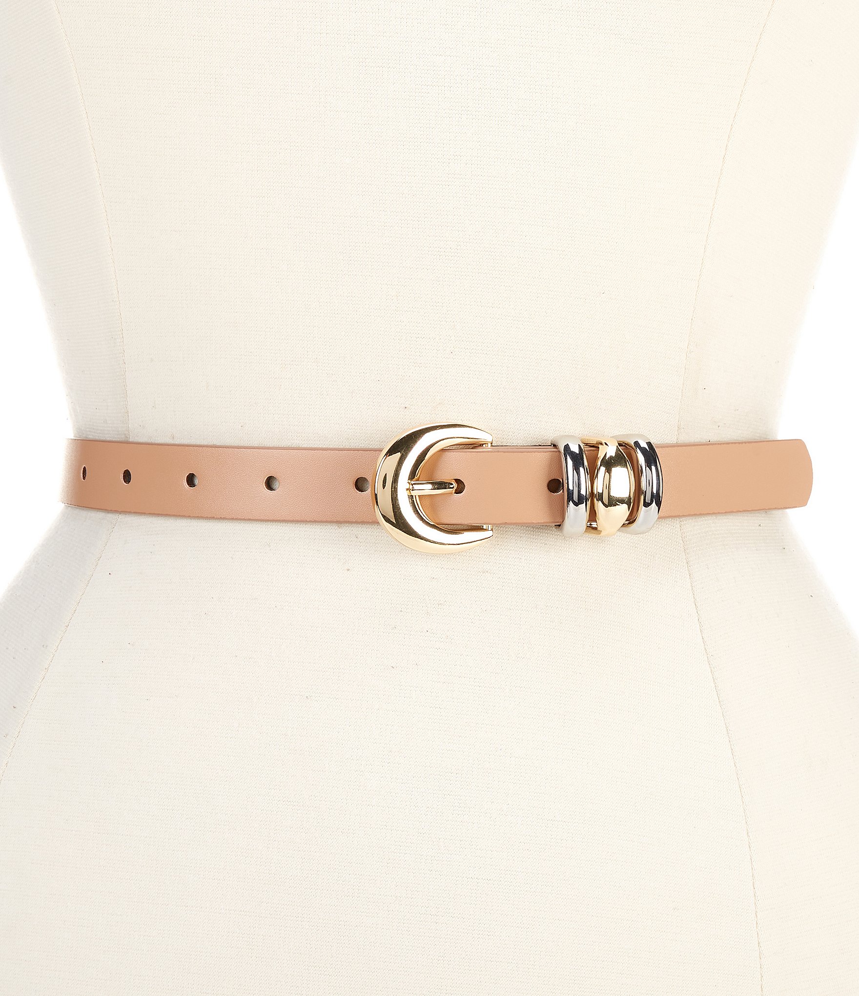 Dillard's 0.86 Mixed Hardware Loops Faux Leather Belt | Dillard's