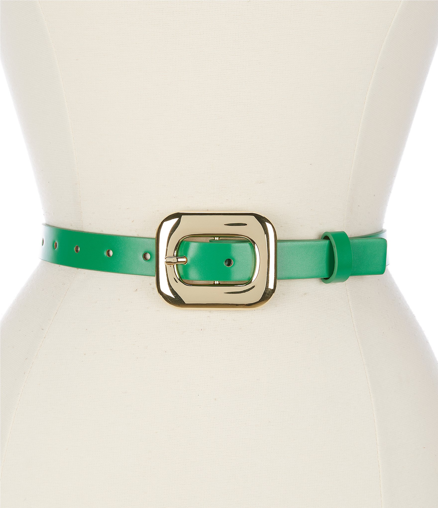 Dillard's 1#double; Squared Buckle Belt