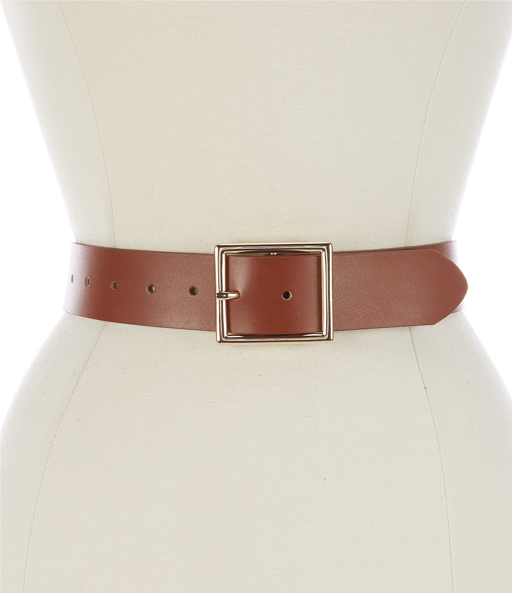 Dillard's 1.5#double; Square Classic Leather Belt