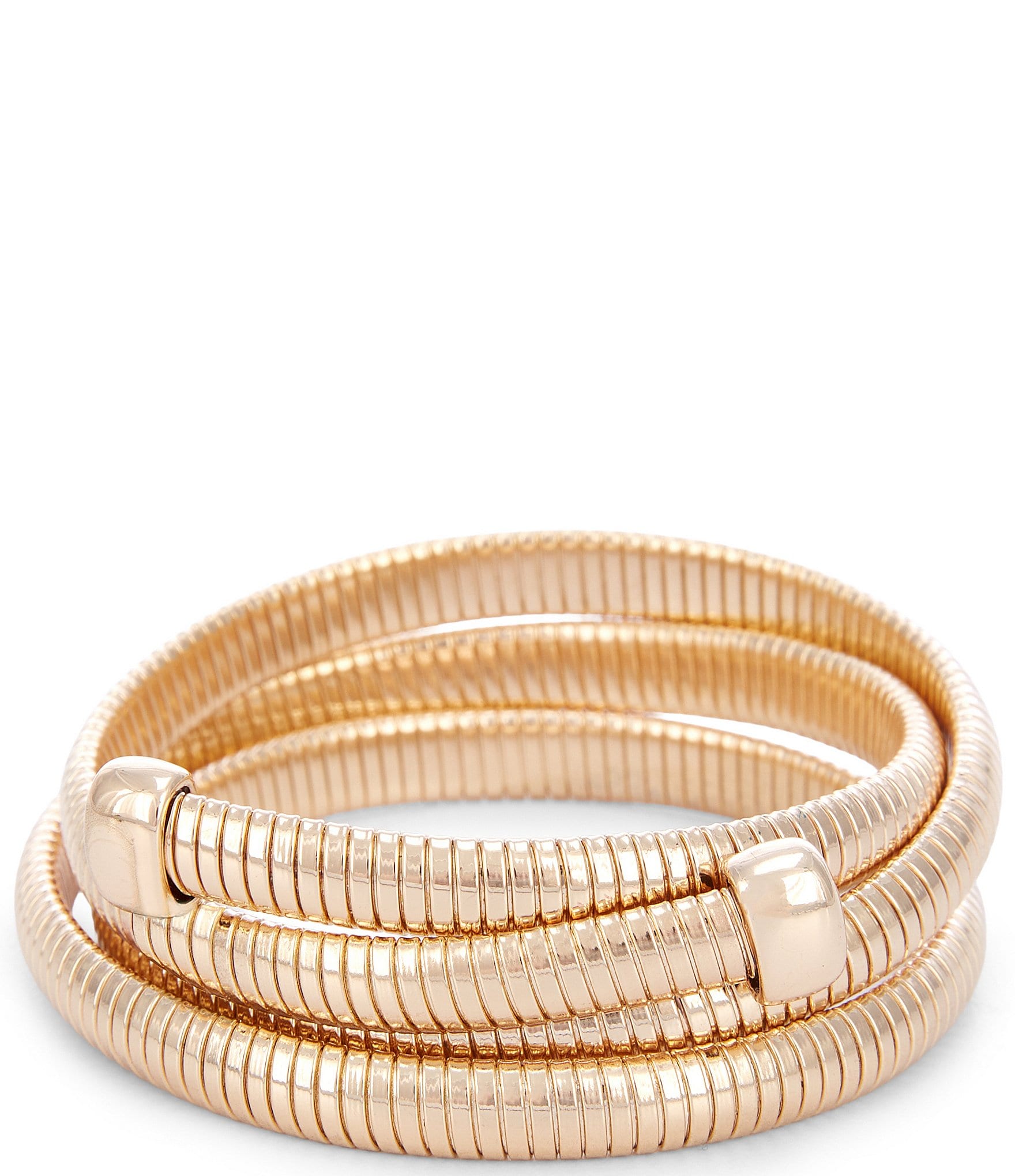 Dillard's Cobra Chain Multi Row Coil Bracelet