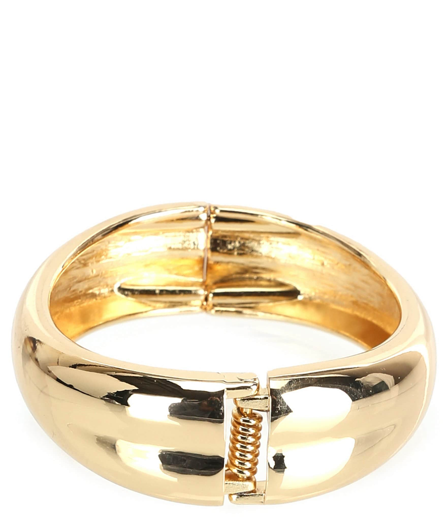 Dillard's Concaved Metal Oval Hinge Bracelet