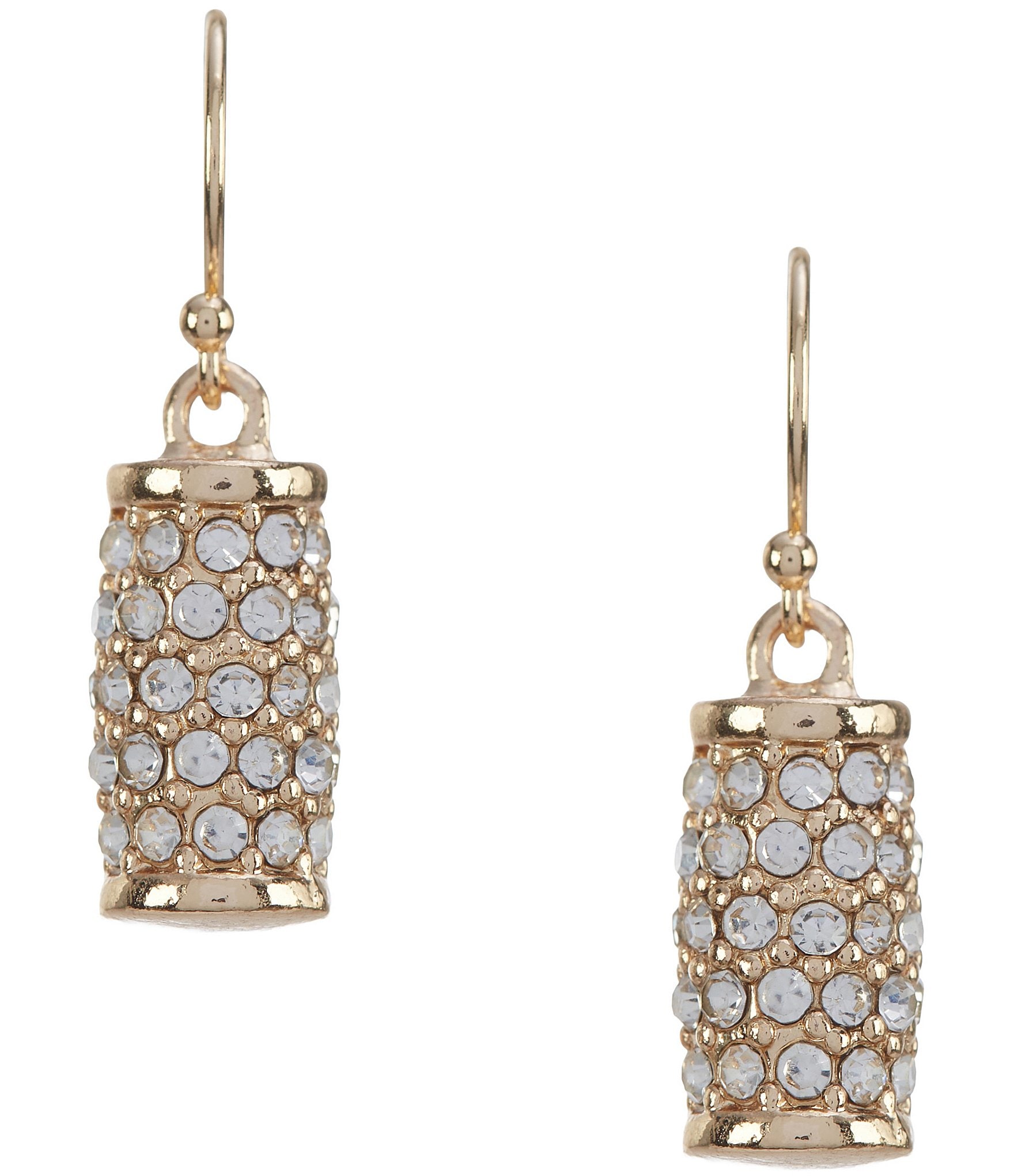 Dillard's Crystal Pave Rondelle Drop Earrings
