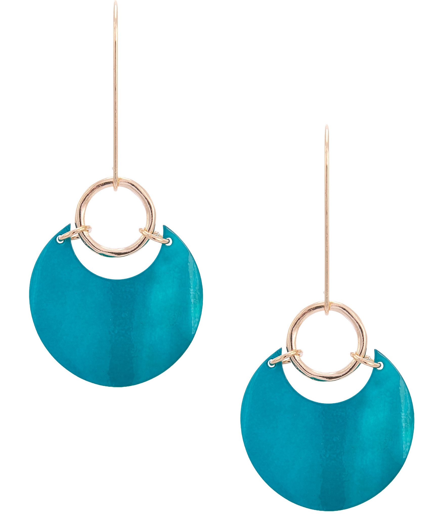 Dillard's Dyed Shell Round Resort Drop Earrings