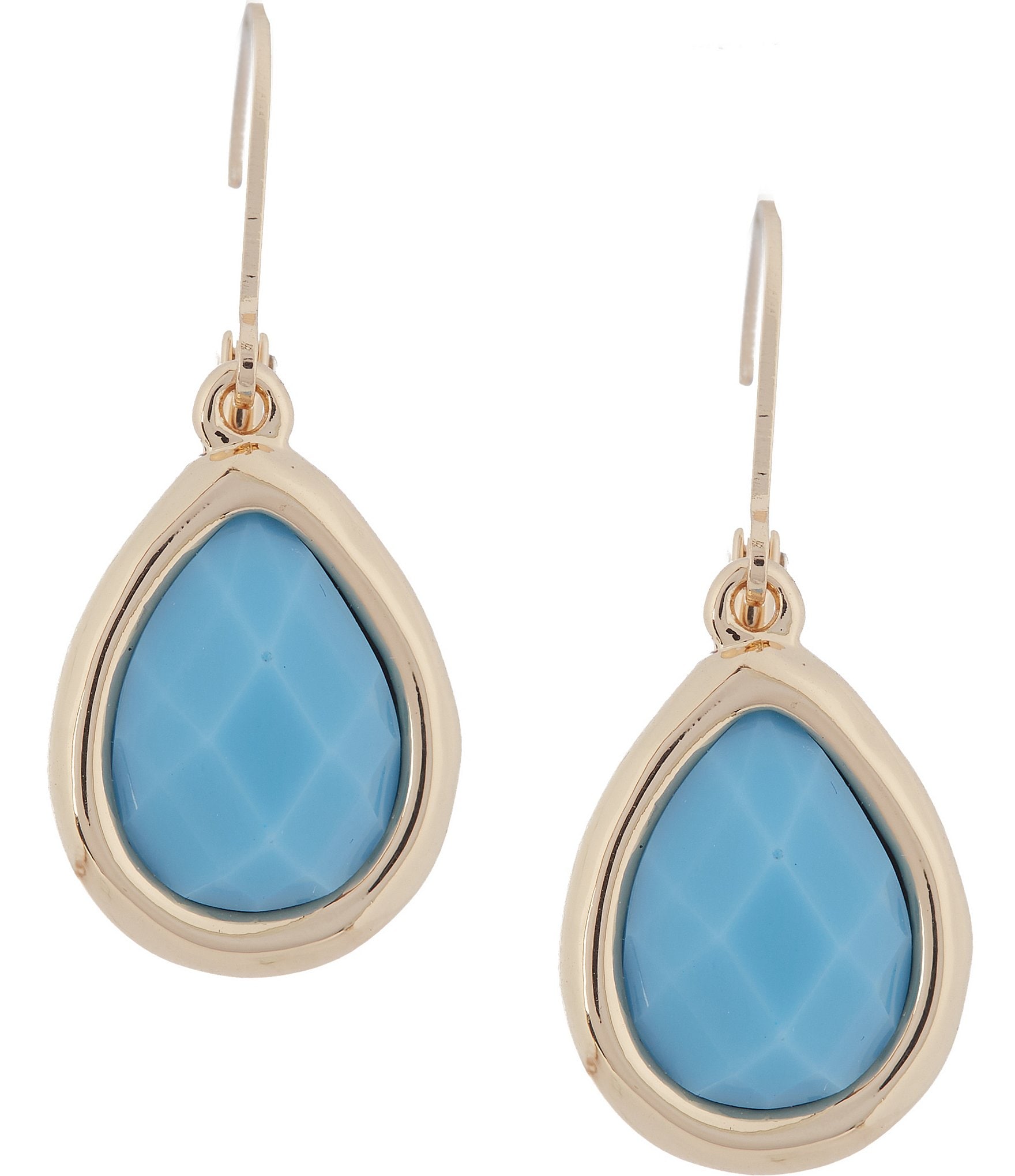 Dillard's Faceted Blue Epoxy Cab Teardrop Drop Earrings | Dillard's