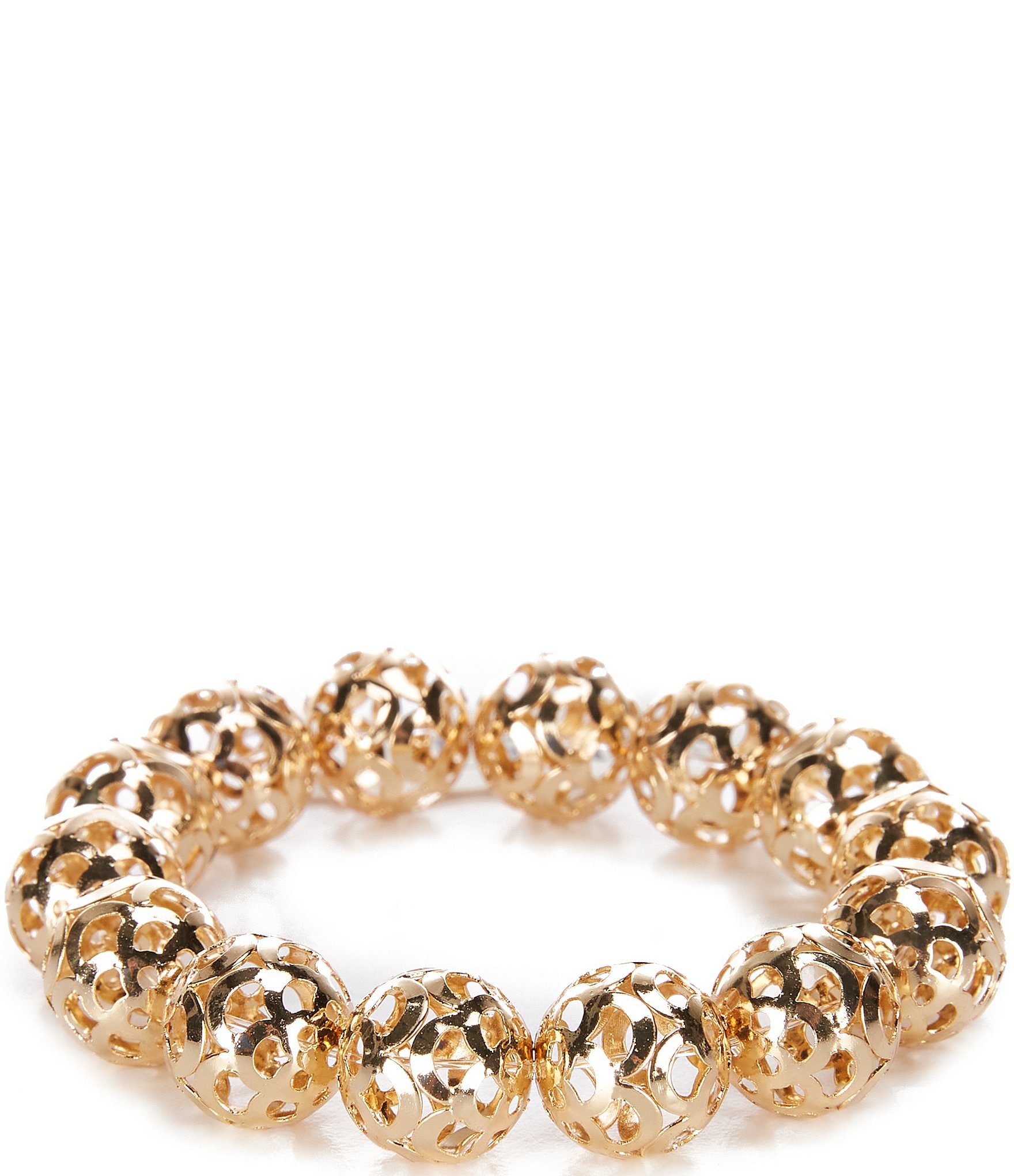 Dillard's Filigree Ball Gold Tone Stretch Bracelet