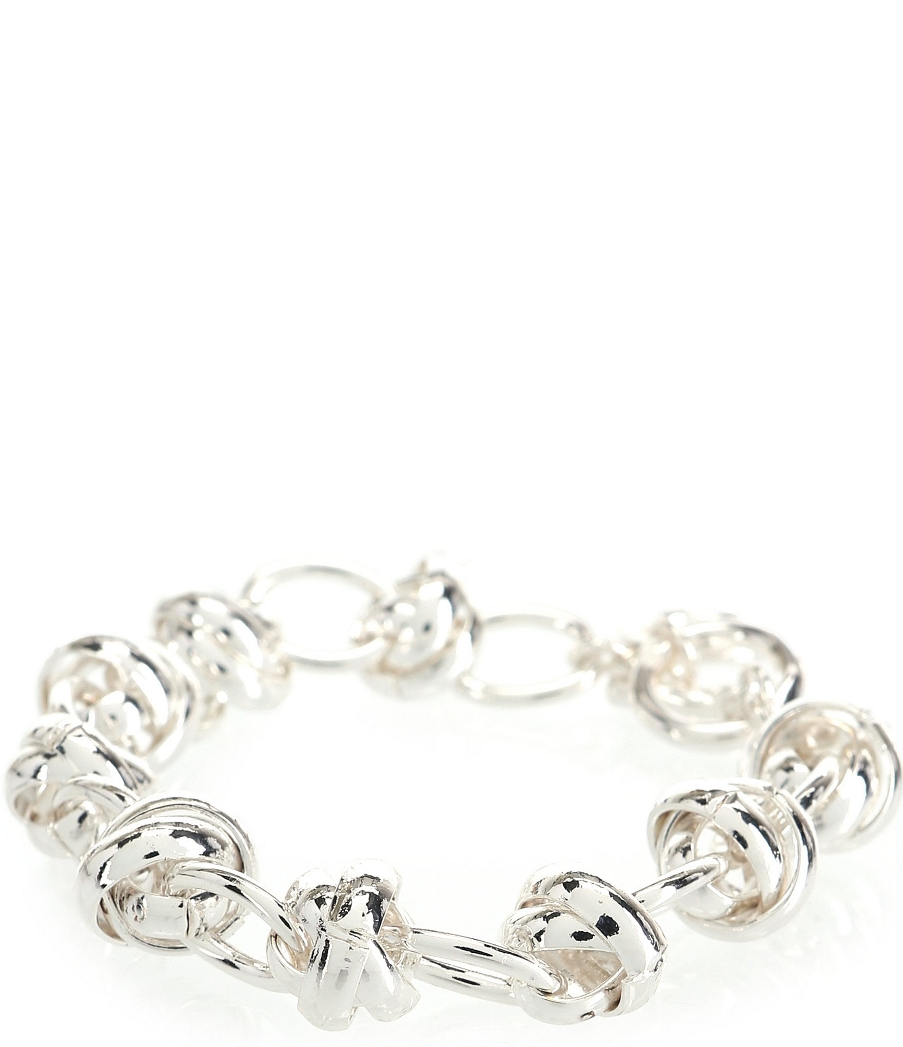 Dillard's Knotted Oval Chain Link Line Bracelet