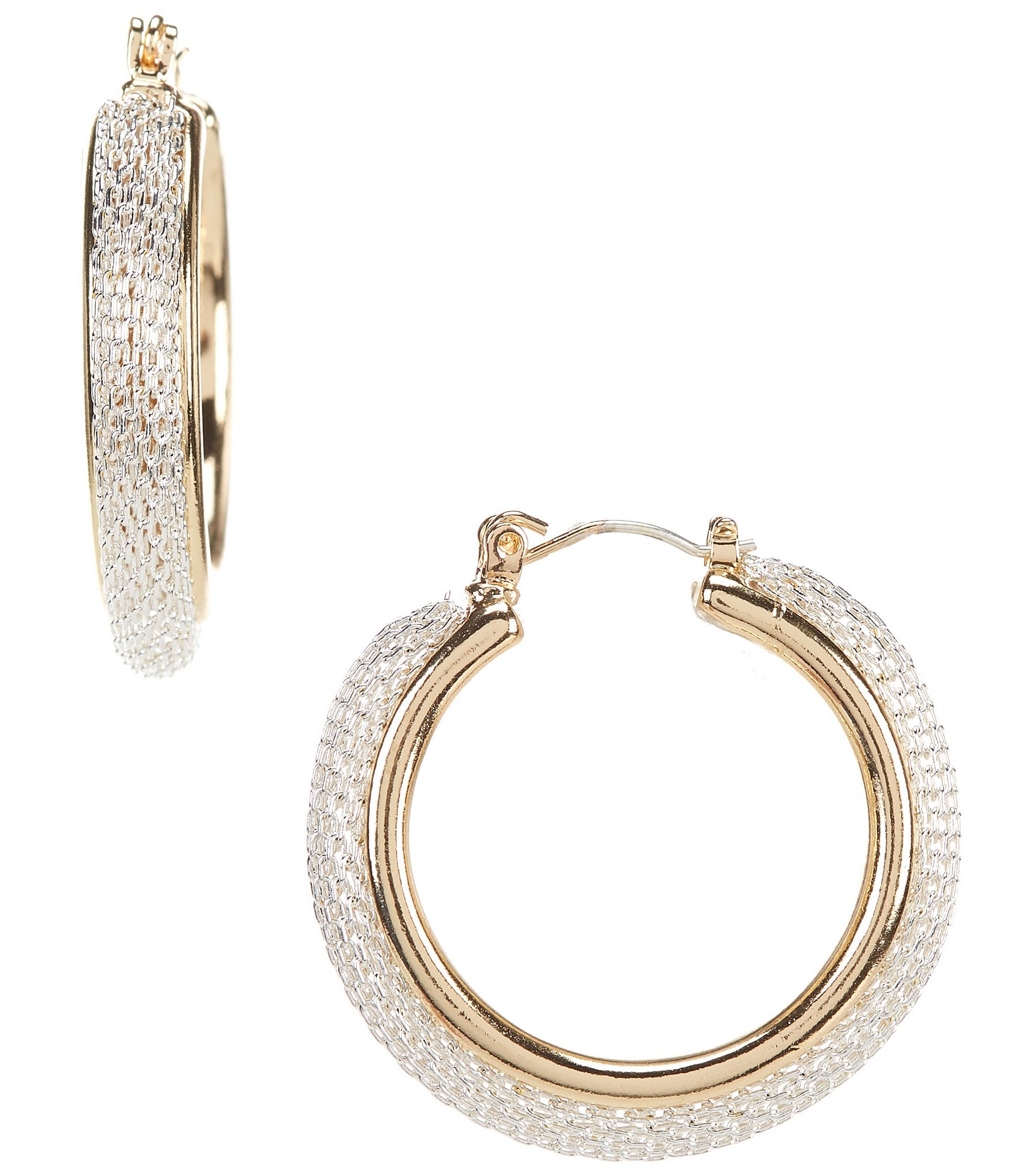 Dillard's Tailored Thick Wire Hoop Sensitive Earrings