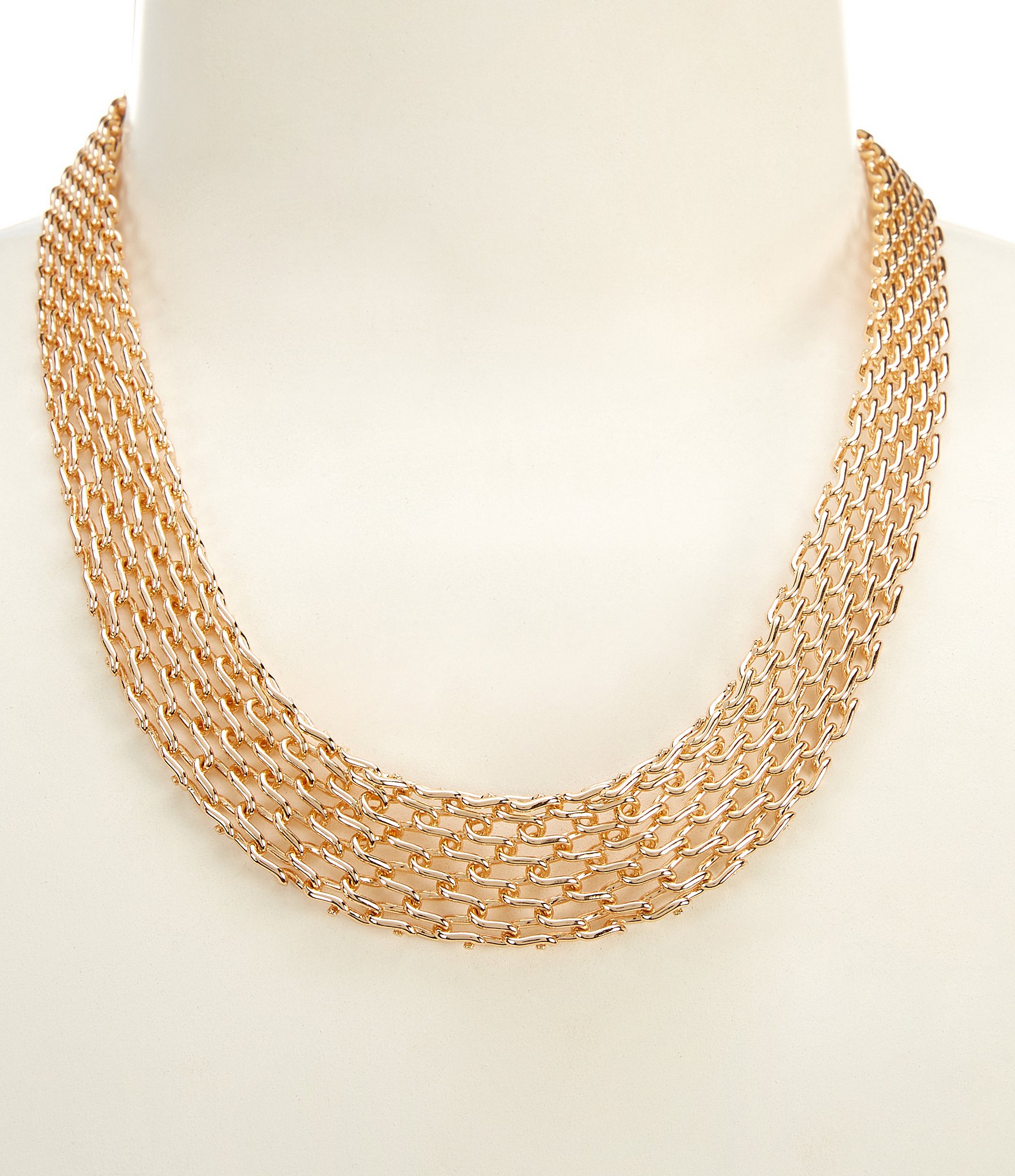 Dillard's Mesh Chain Short Collar Necklace